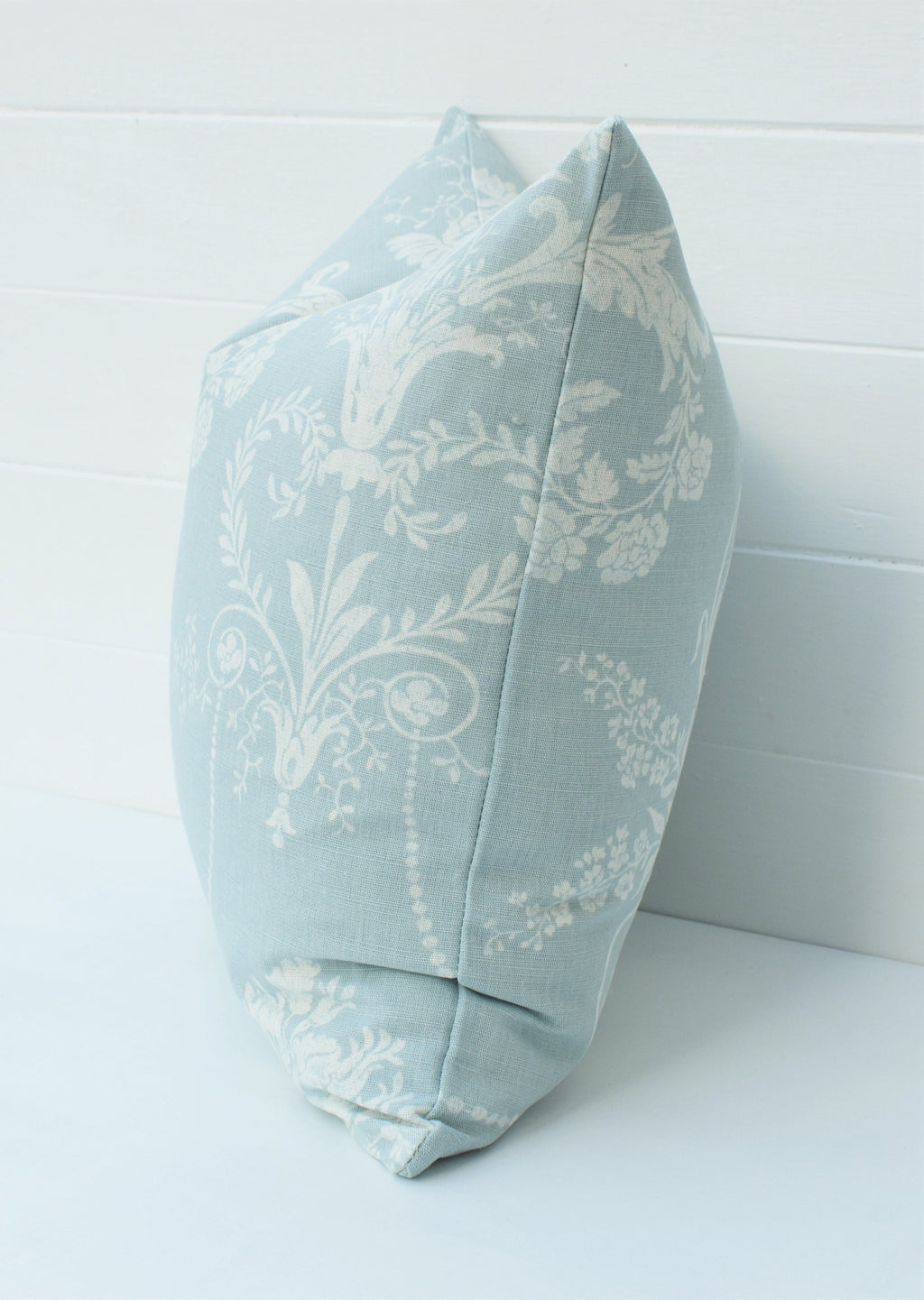 Laura Ashley Josette Duck Egg Cushion : Handmade Linen Blend with Zip Fastening 16"