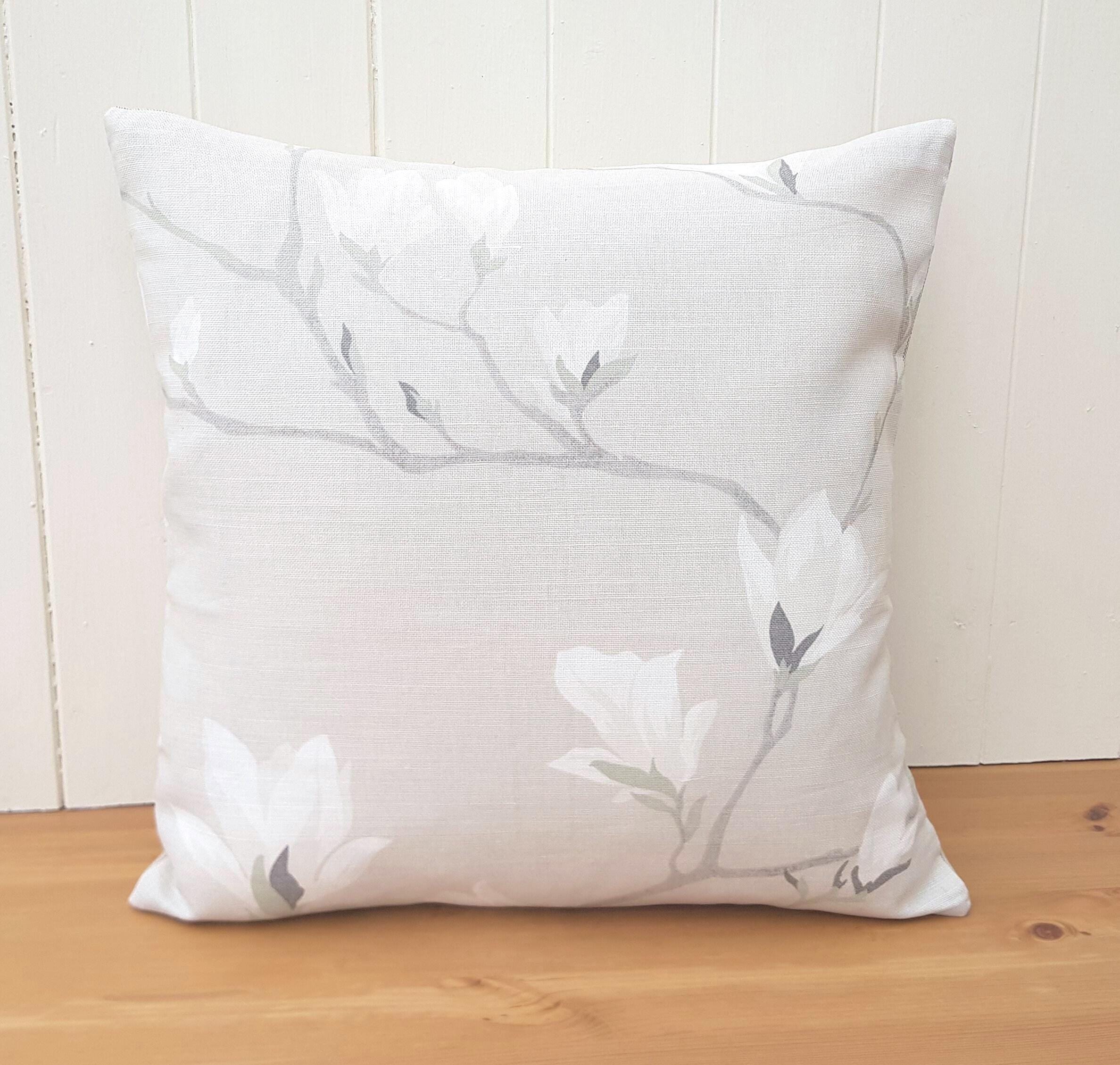 Handmade Laura Ashley Magnolia Grove Natural Cushion : Austen Natural on reverse with Zip Fastening 16"