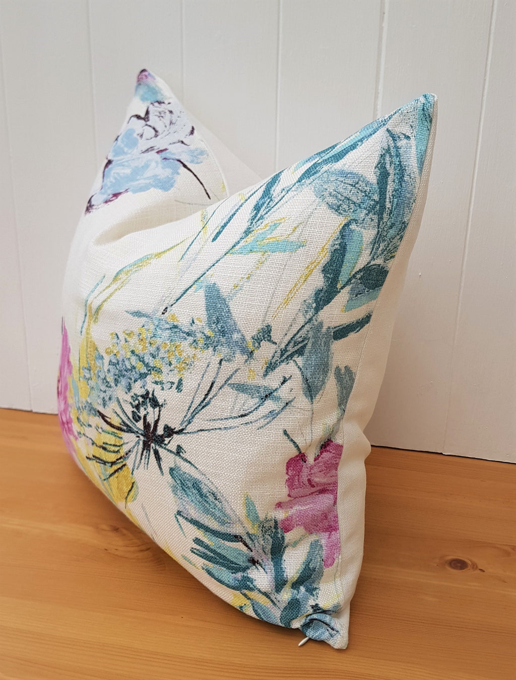 Laura Ashley cosmos Floral Cushion : Handmade with Laura Ashley Austen back, 16"