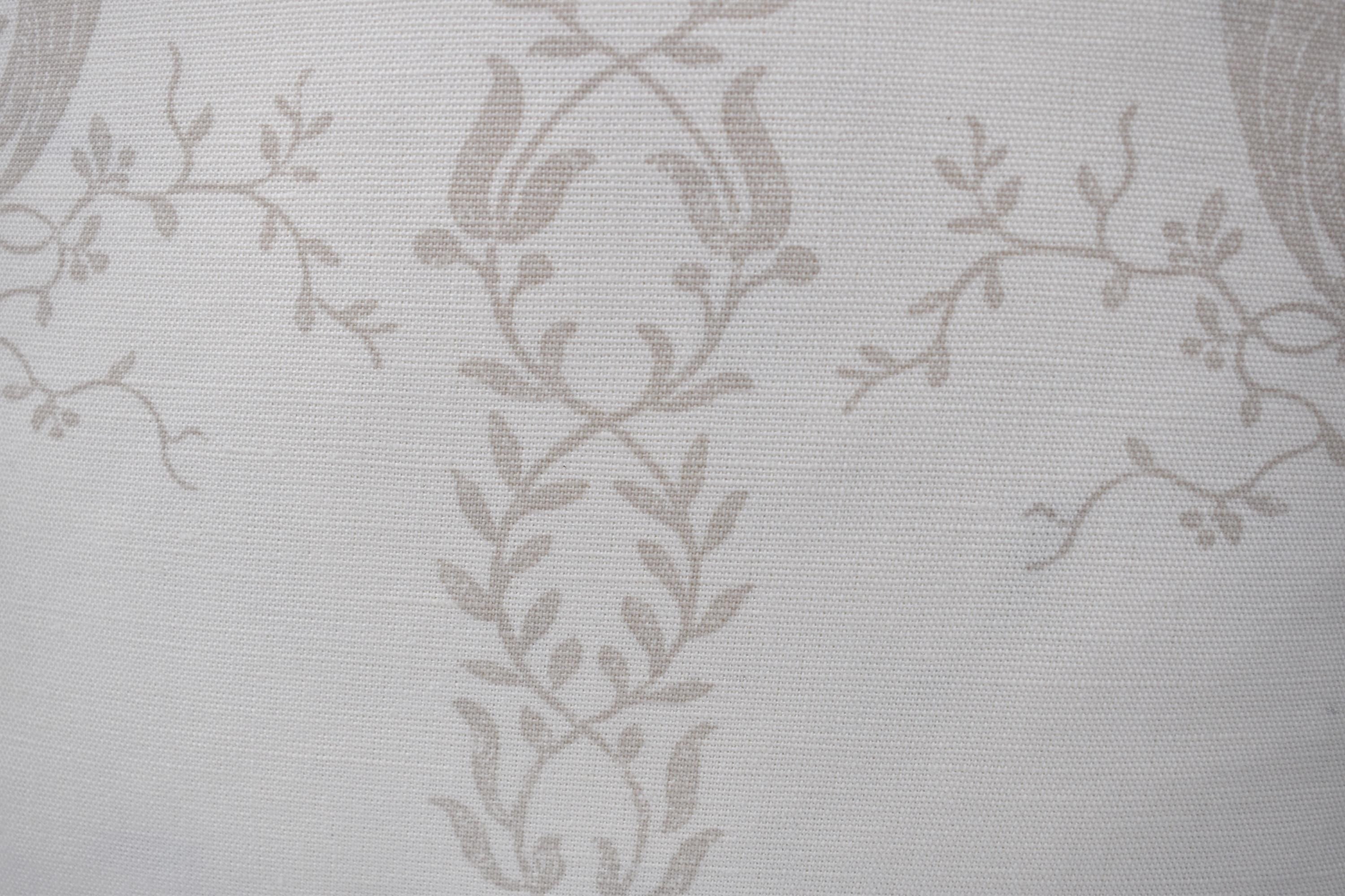 Handmade Laura Ashley Cushion, Josette Dark Linen, Austen Off White Back