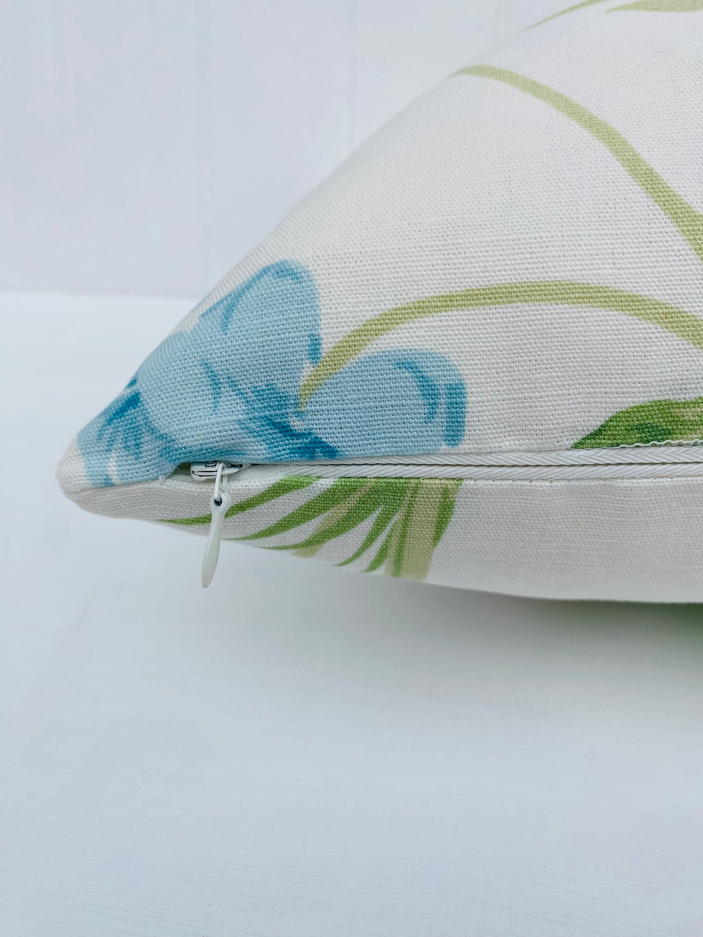 Laura Ashley Floral Orchard Apple Cushion, Floral Fabric both sides, Handmade with a Zip Fastening