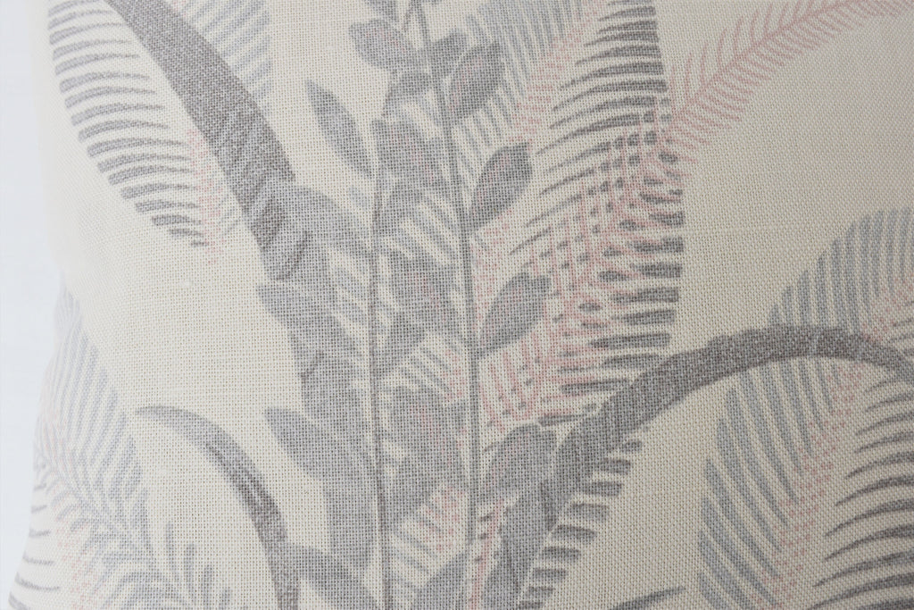 Laura Ashley Floral Cushion : Handmade in Palms Silver with Zip Closure