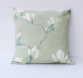 Handmade Laura Ashley Magnolia Grove Cushion : Hedgerow Green / Sage on both sides with Zip Closure 16"