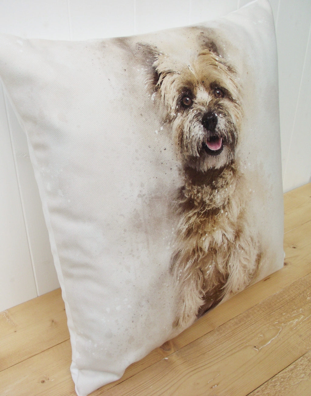 Cairn Terrier Cushion: Watercolor Dog Print Pillow, Cover Only Cover + Pad