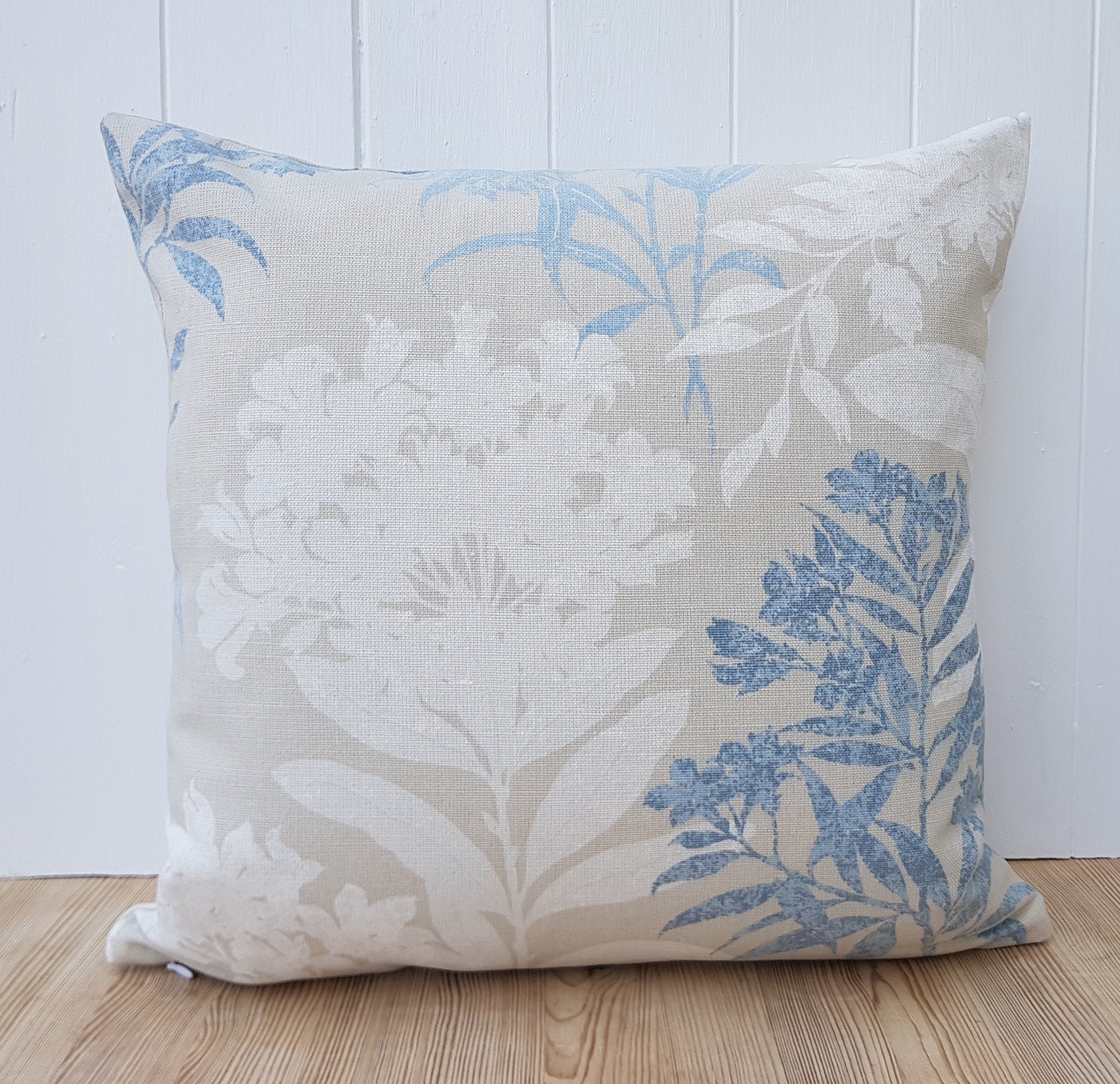 Laura Ashley Blue Tenby Seaspray Cushion 16”  Handmade with a zip fastening