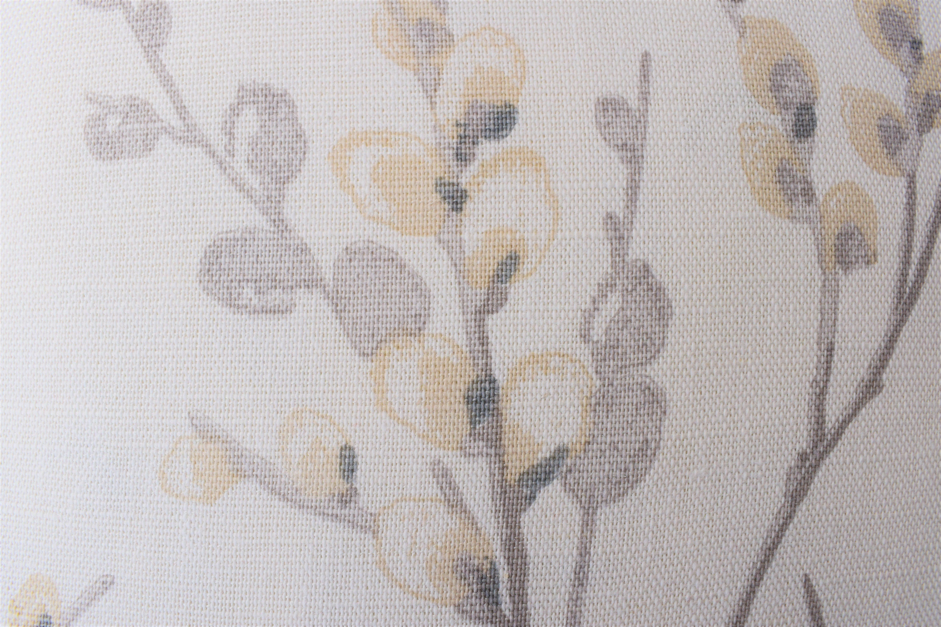Laura Ashley Pussy Willow Dove Grey Cushion, Off White Dove Grey backed in Laura Ashley Austen Fabric, Handmade with a Zip Fastening, 16"