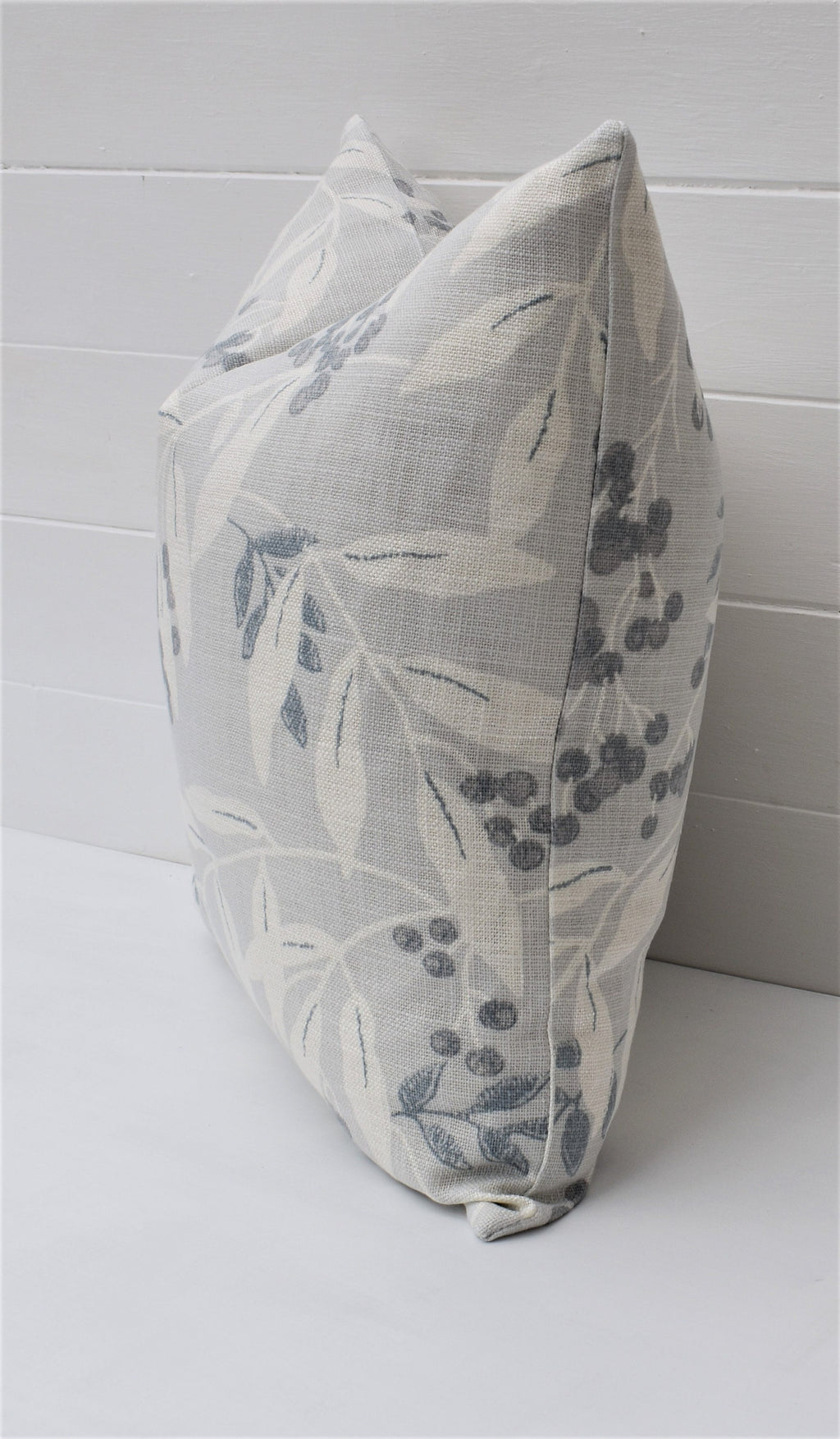 Laura Ashley Silver Cushion : Handmade in Greendale Fabric