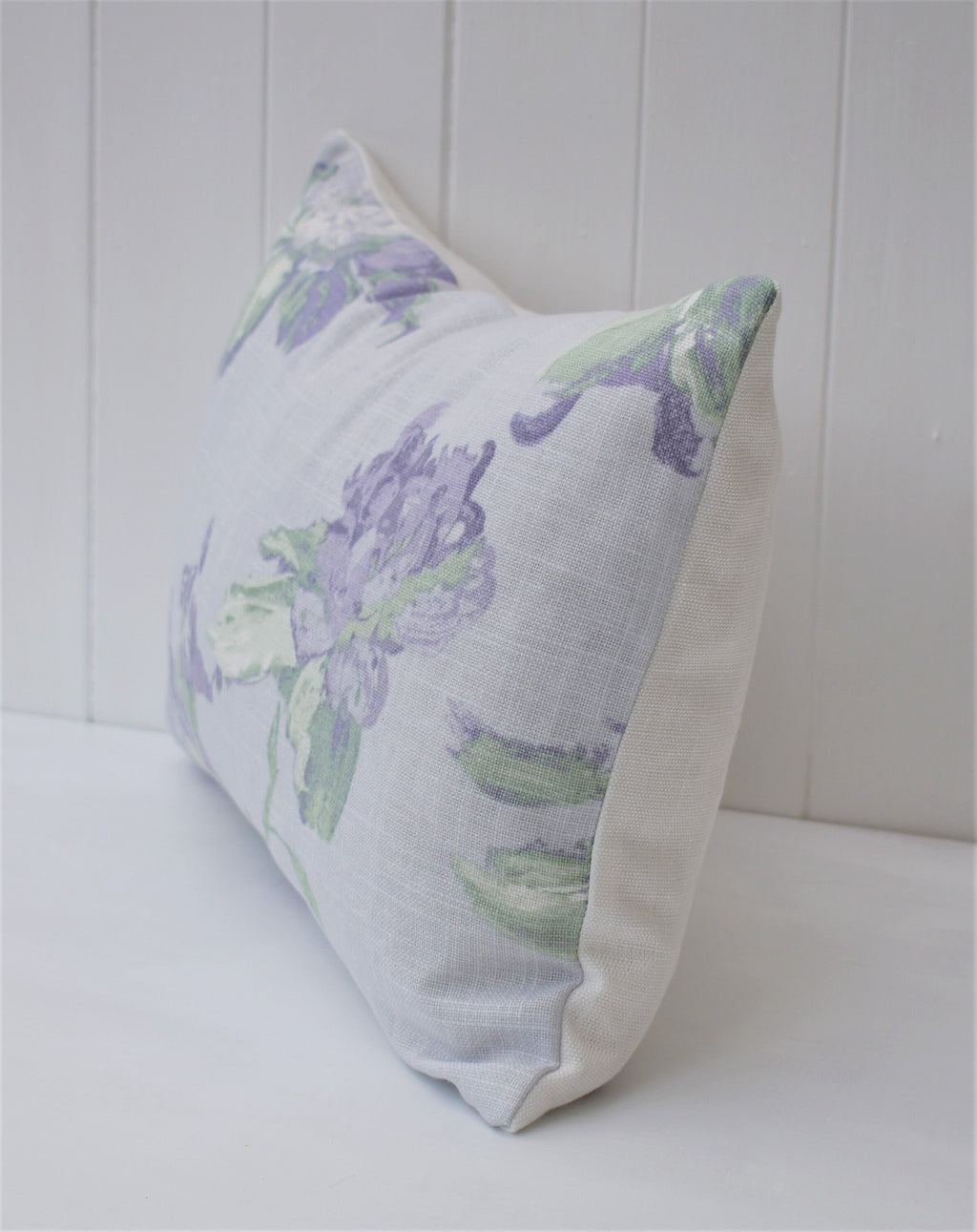 Laura Ashley  Violetta Silver White Cushion, Handmade with a Zip Fastening