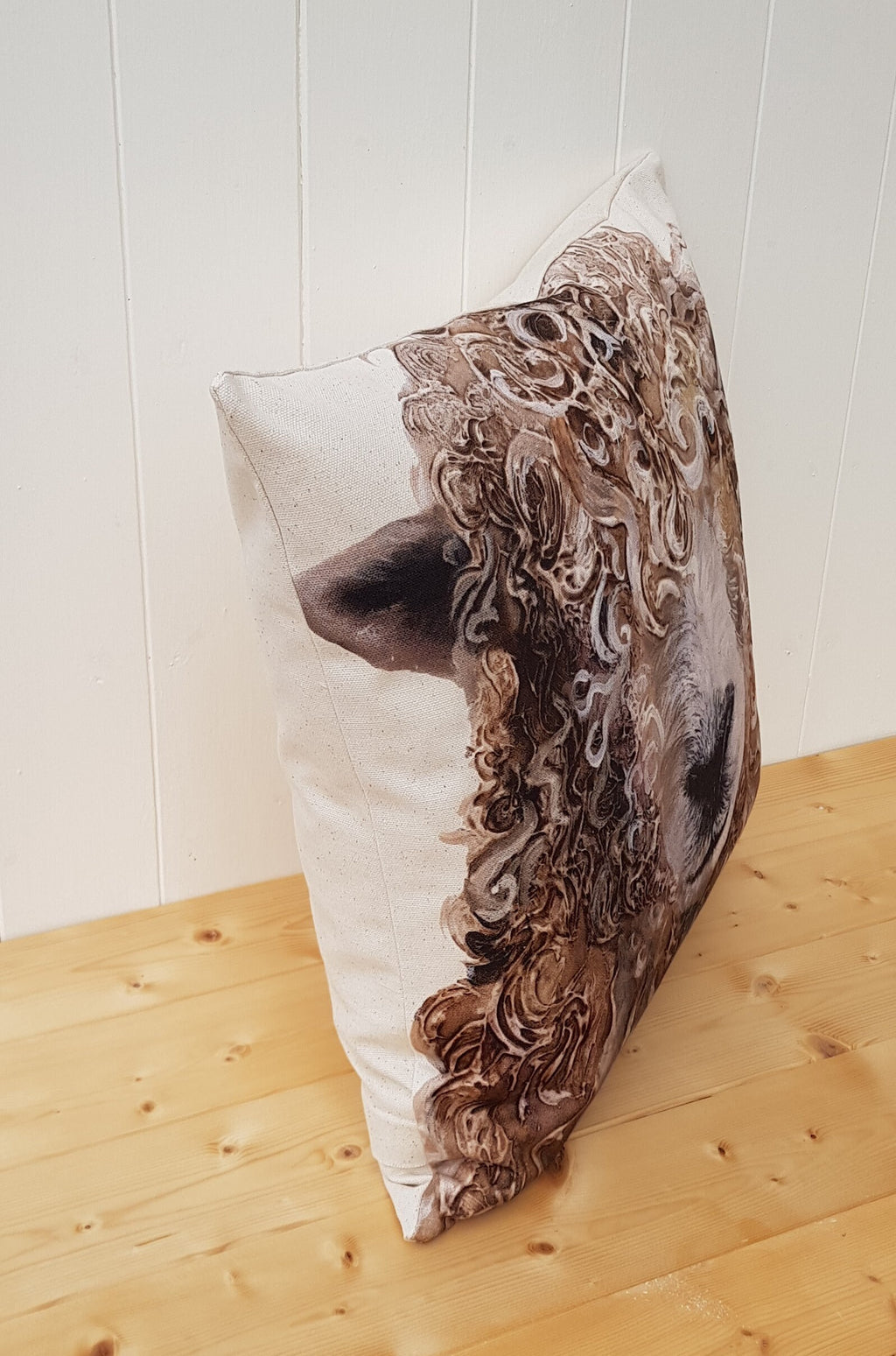 Handmade Sheep Pillow: Wendy Darker Art Print, Choice of Cover Only or Cover with Pad