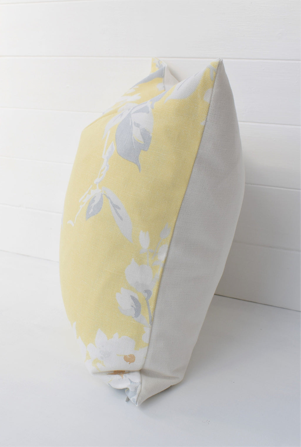 Laura Ashley Yellow Floral Cushion: Handmade Apple Blossom with Zip Closure
