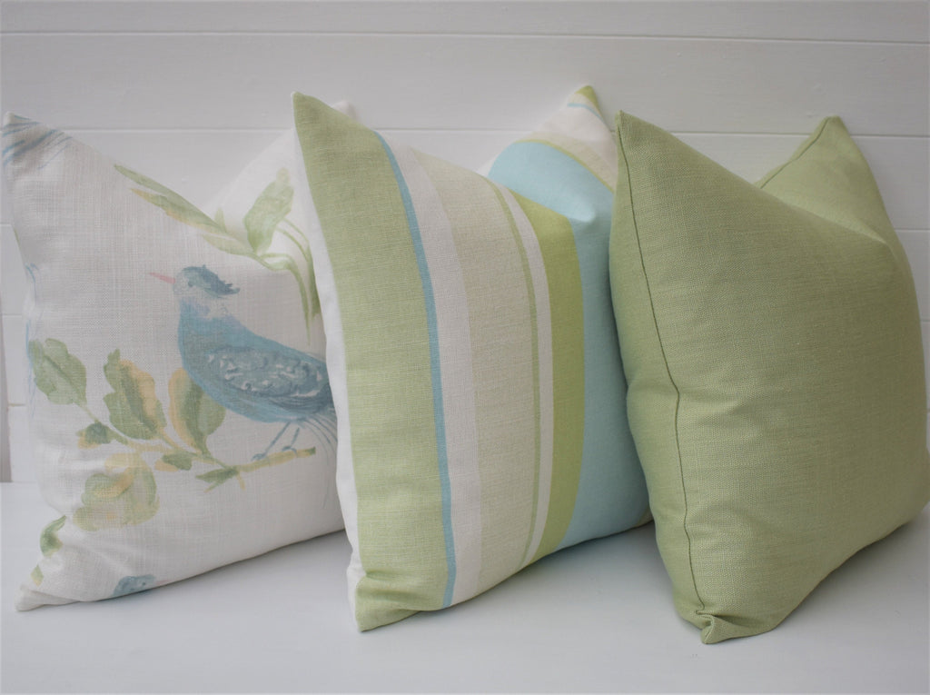 Laura Ashley Floral Orchard Apple Cushion, Floral Fabric both sides, Handmade with a Zip Fastening