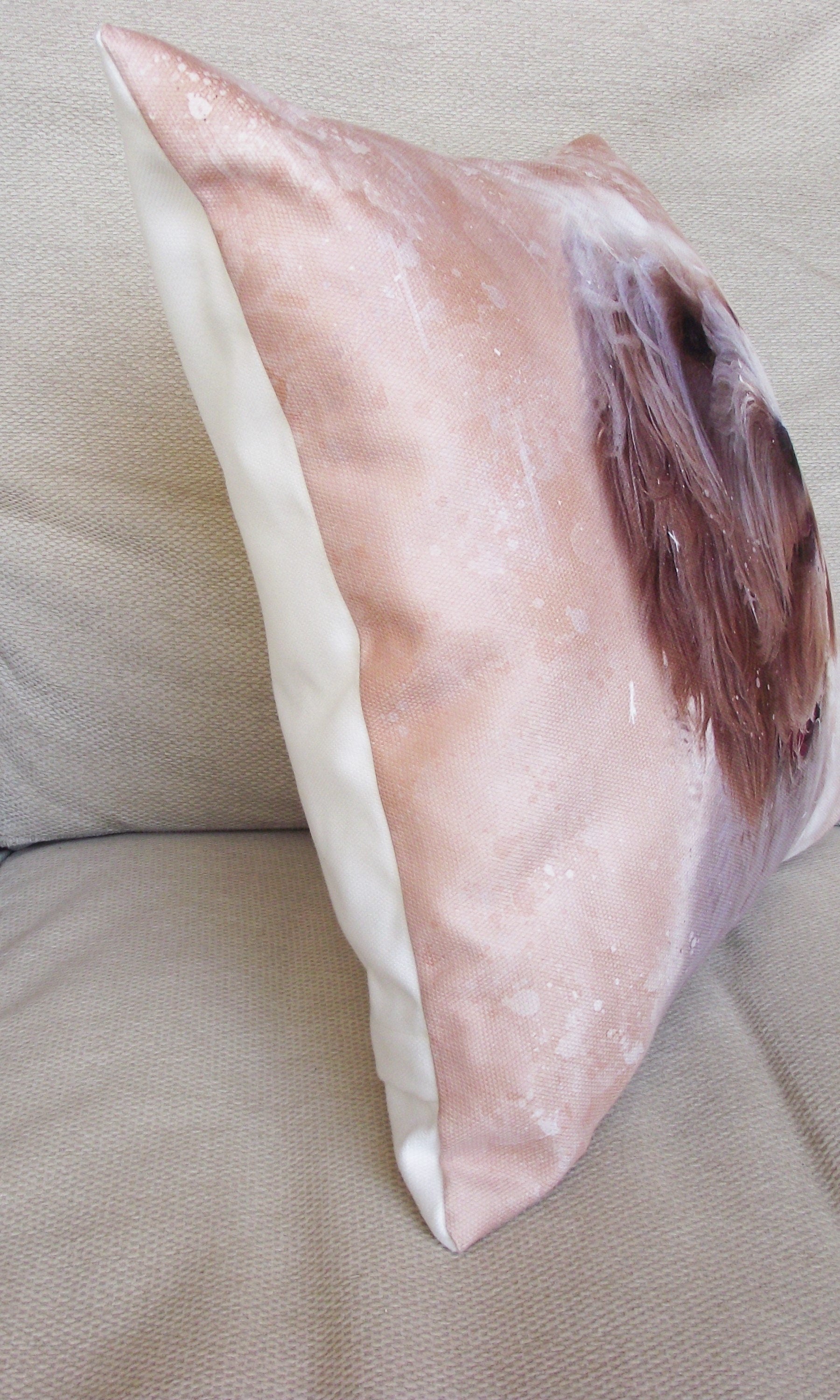Cockapoo Dog Cushion : Watercolor Splatter Art Pillow, Choice of Cover Only or Cover + Pad