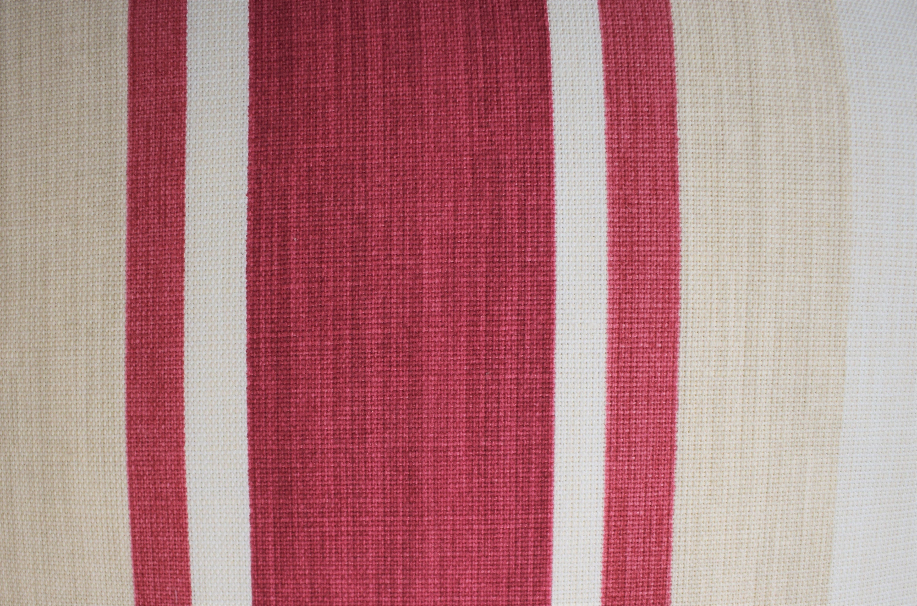 Laura Ashley Awning Stripe Cranberry Stripe Cushion : Handmade with Zip Fastening 16"