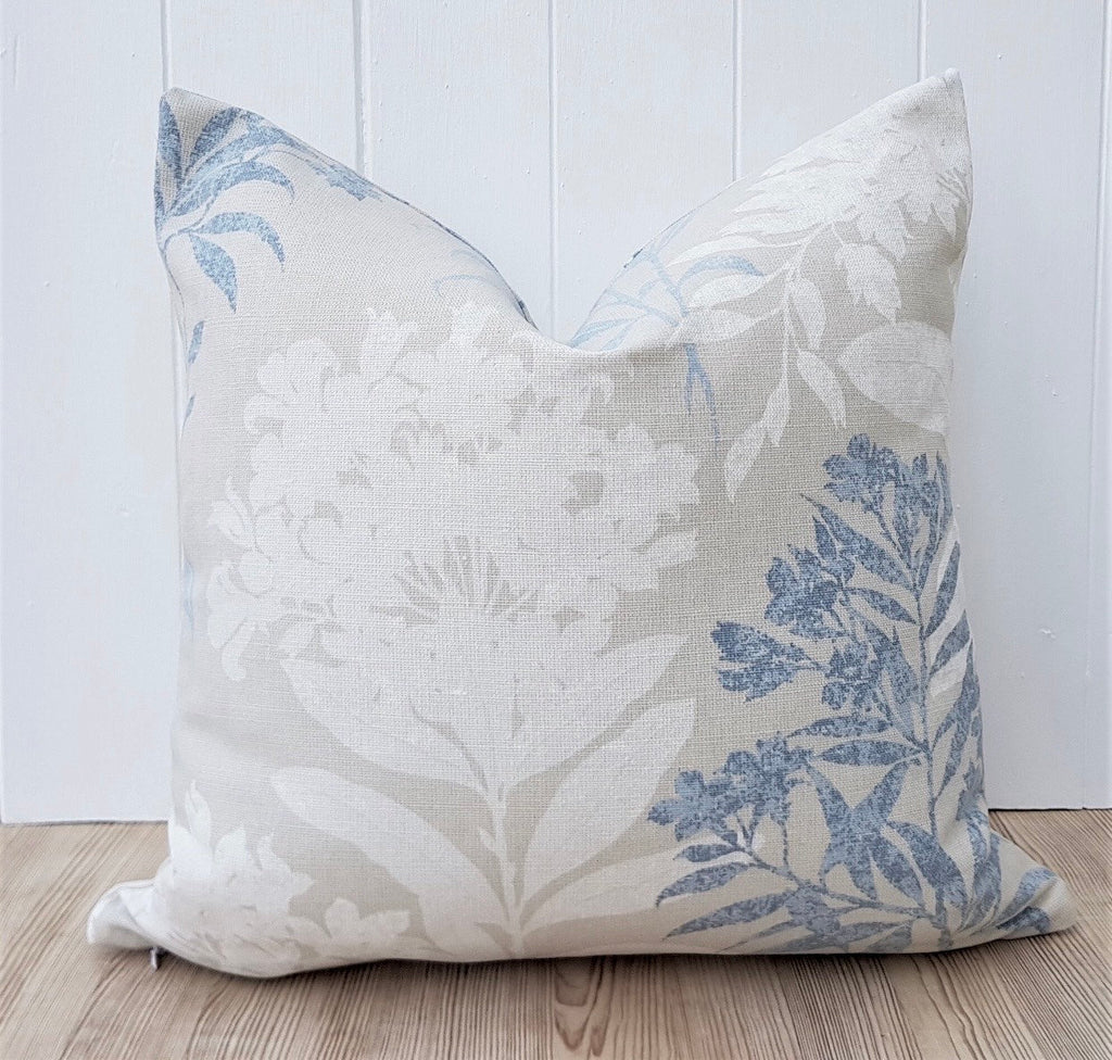 Laura Ashley Blue Tenby Seaspray Cushion 16”  Handmade with a zip fastening