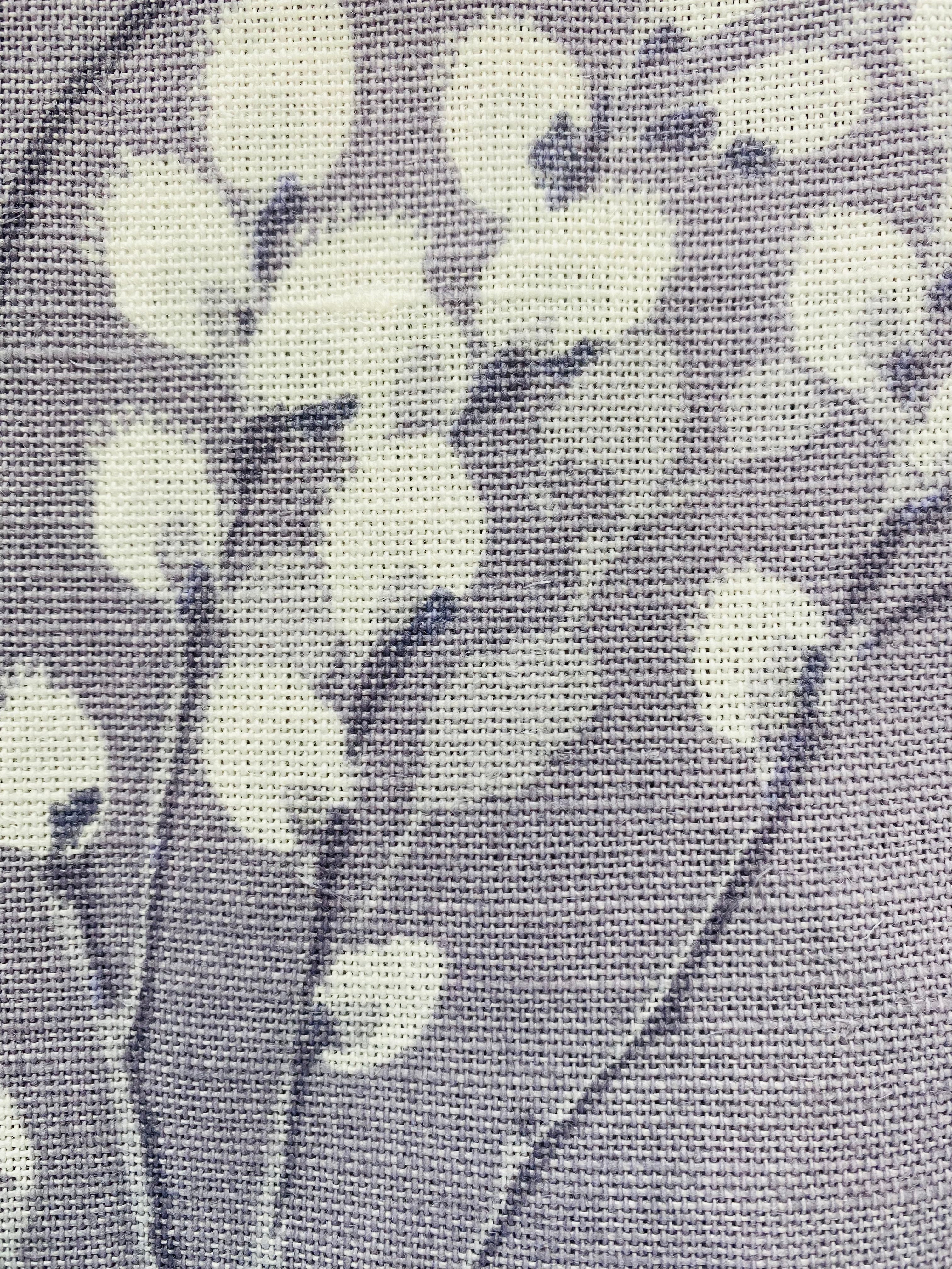 Laura Ashley Pale Iris Pussy Willow Cushion, Rectangle 18" by 12" Floral Purple Pillow, Handmade with a Zip Fastening