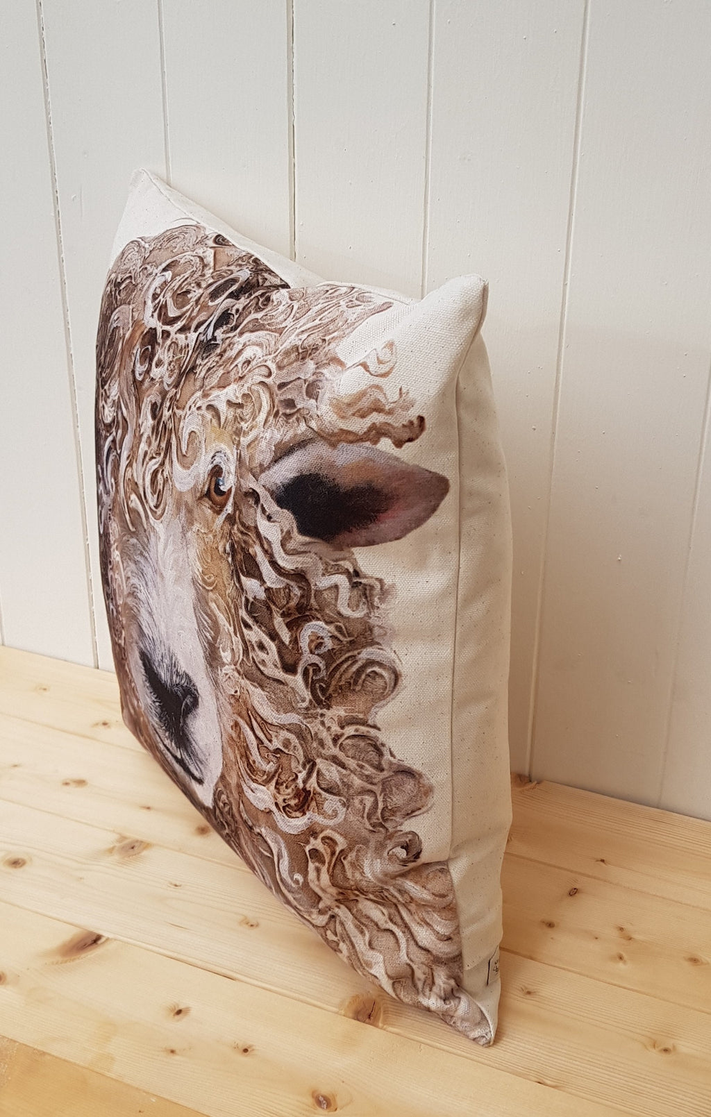 Handmade Sheep Pillow: Wendy Darker Art Print, Choice of Cover Only or Cover with Pad