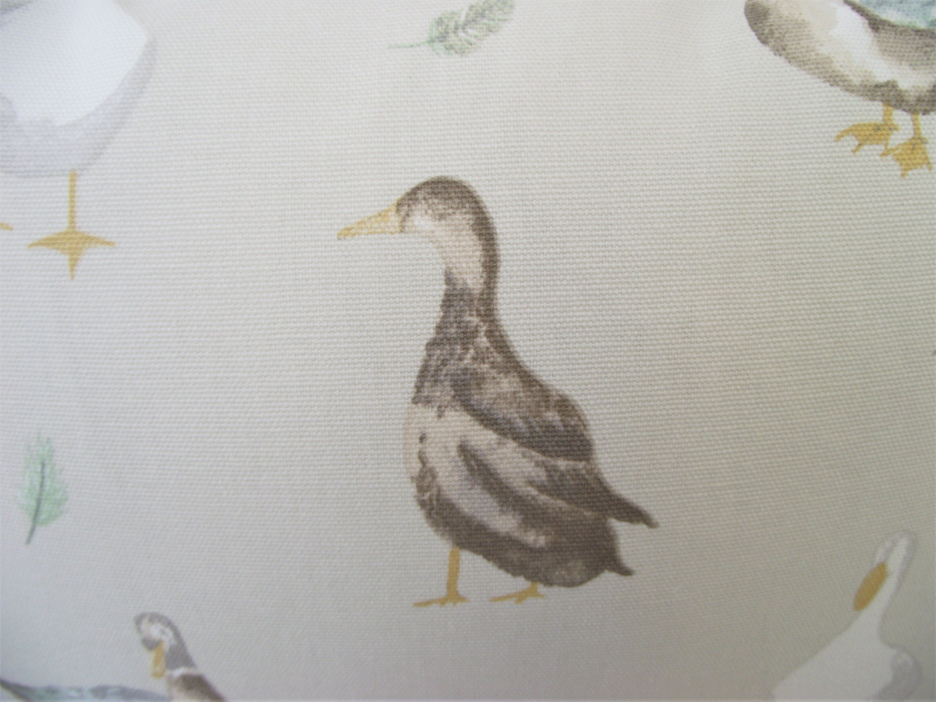 Ducks Country Cushion, Jenny Duck Fabric on both sides with Zip a Fastening