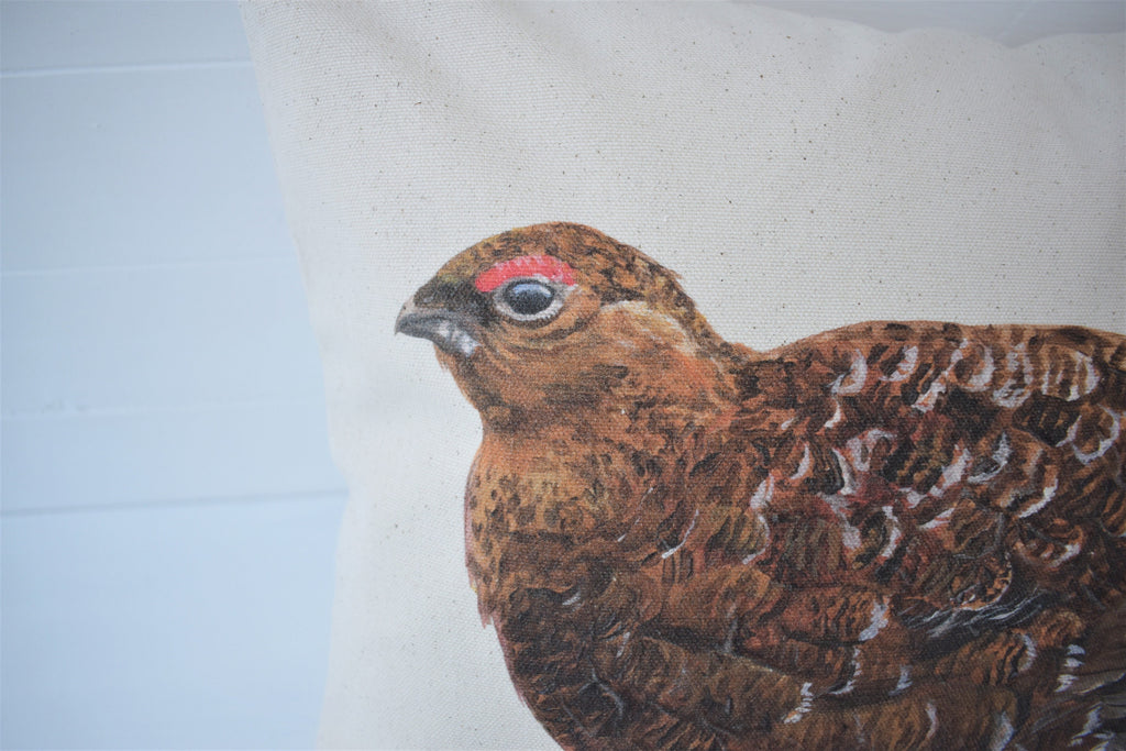 Bird Grouse Cushion, Wendy Darker Art Print, Choice of Cover Only or Cover + Pad