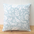 Laura Ashley Floral Cushion, Lyla Duck Egg with Zip Closure, Handmade