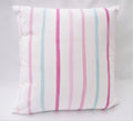 Laura Ashley Pink Stripe Cushion, Handmade with Painterly Stripe Fabric