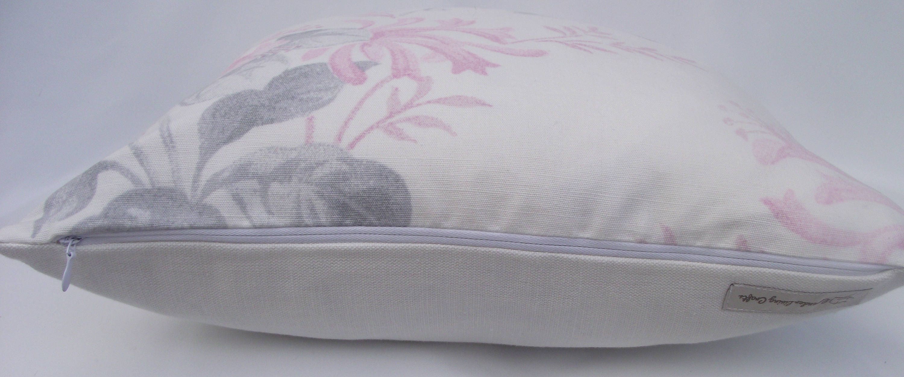 Handmade Laura Ashley Pink Floral Cushion: Honeysuckle Trail Pillow 16"