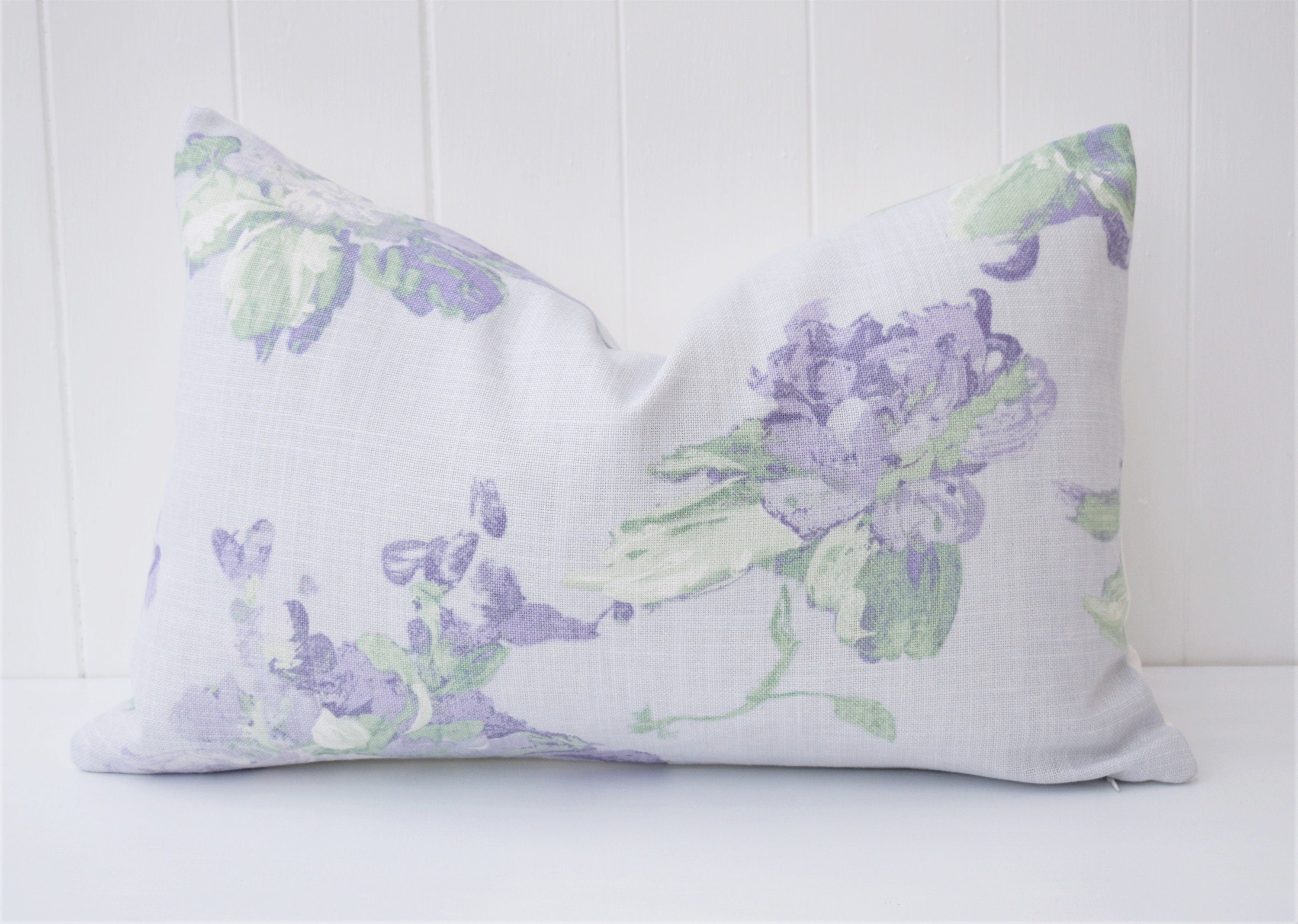 Laura Ashley  Violetta Silver White Cushion, Handmade with a Zip Fastening