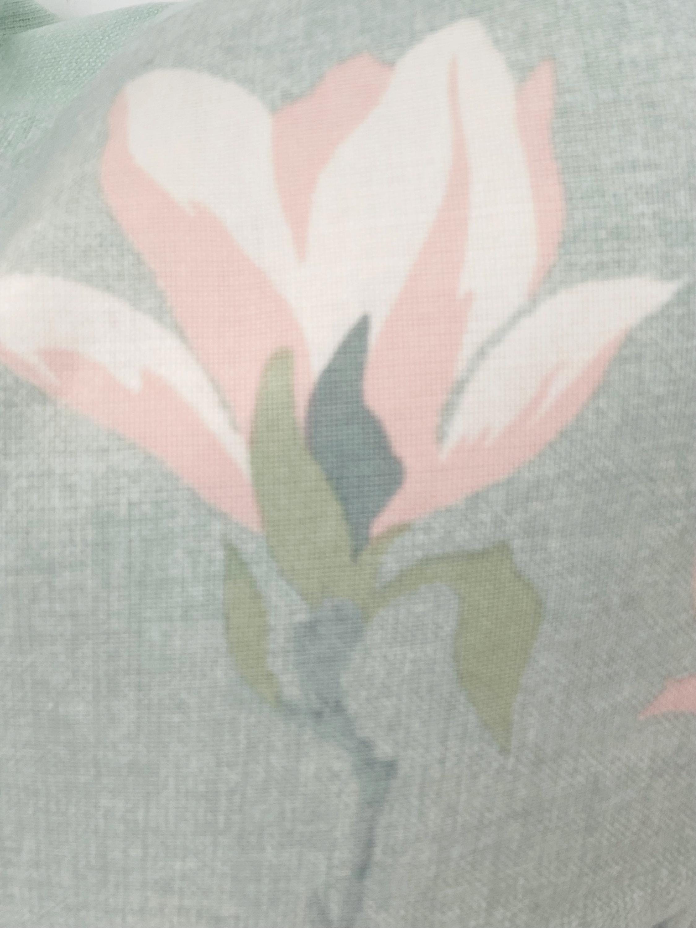 Laura Ashley Magnolia Duck Egg Cushion: Handmade with a Zip Fastening
