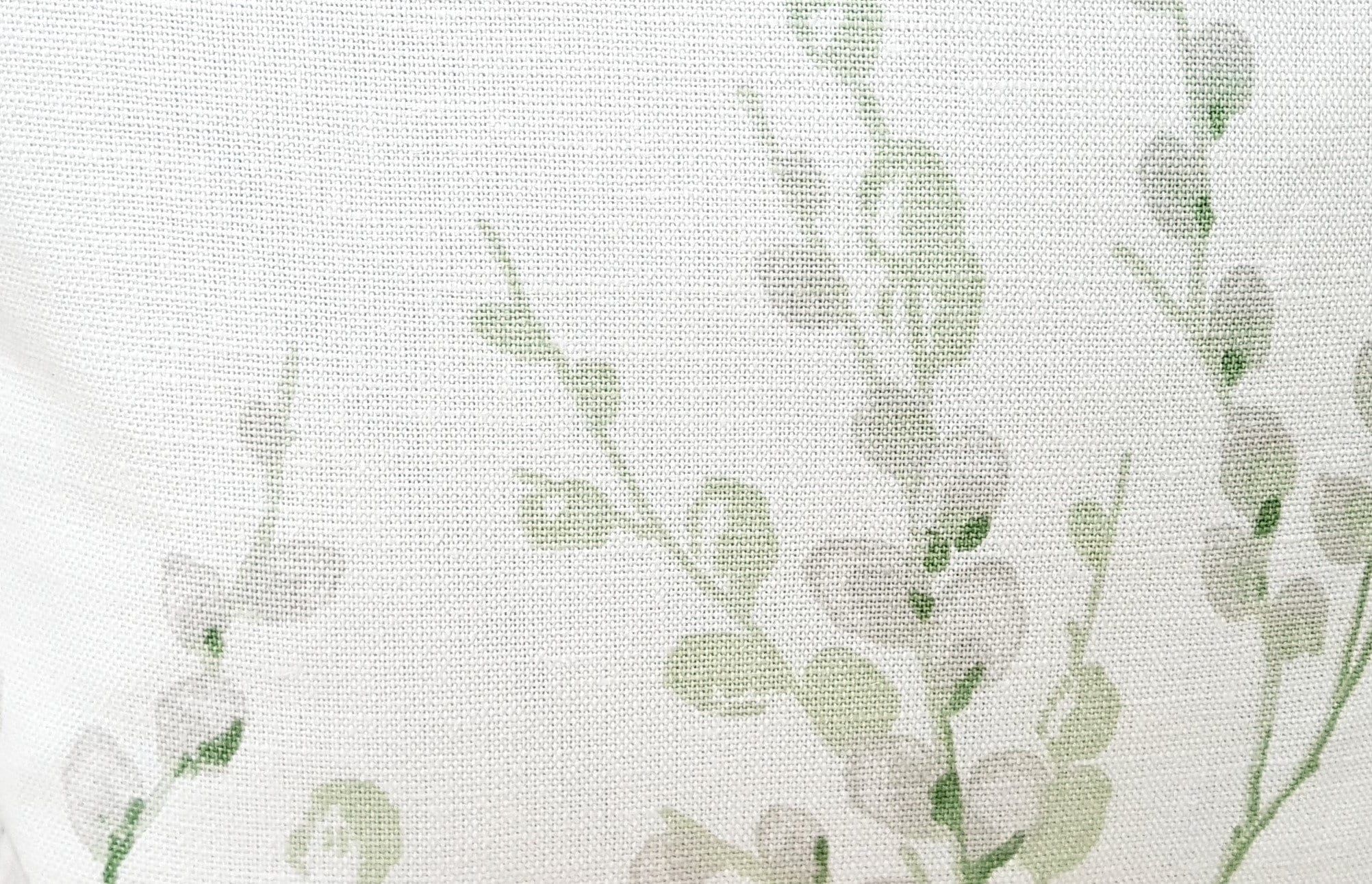 Laura Ashley Green Pussy Willow Cushion, 18" by 12" Floral Hedgerow Pillow, backed in Austen Off White, Handmade with a Zip Fastening