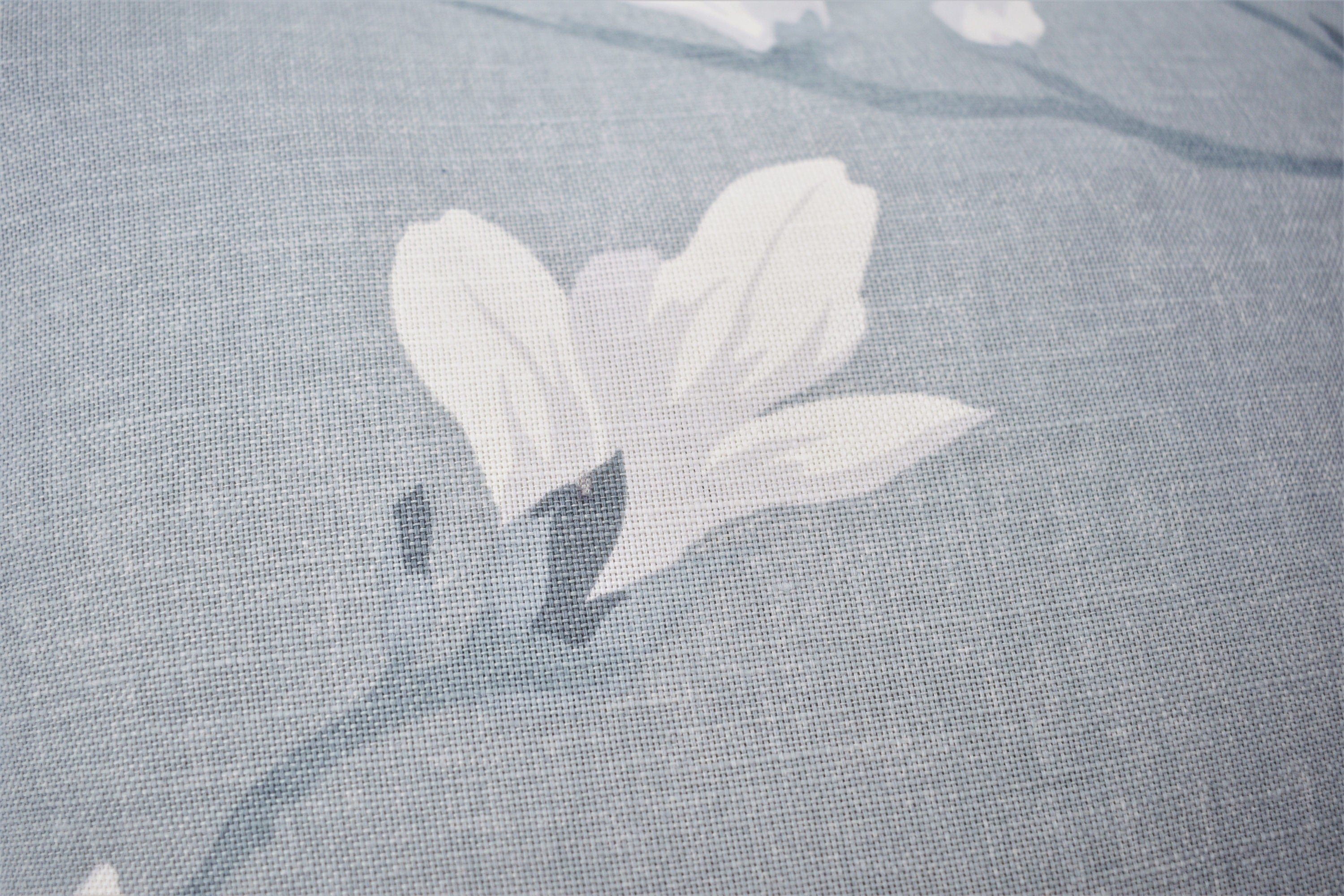 Laura Ashley Magnolia Grove Grey Cushion, Handmade with a zip fastening 16"