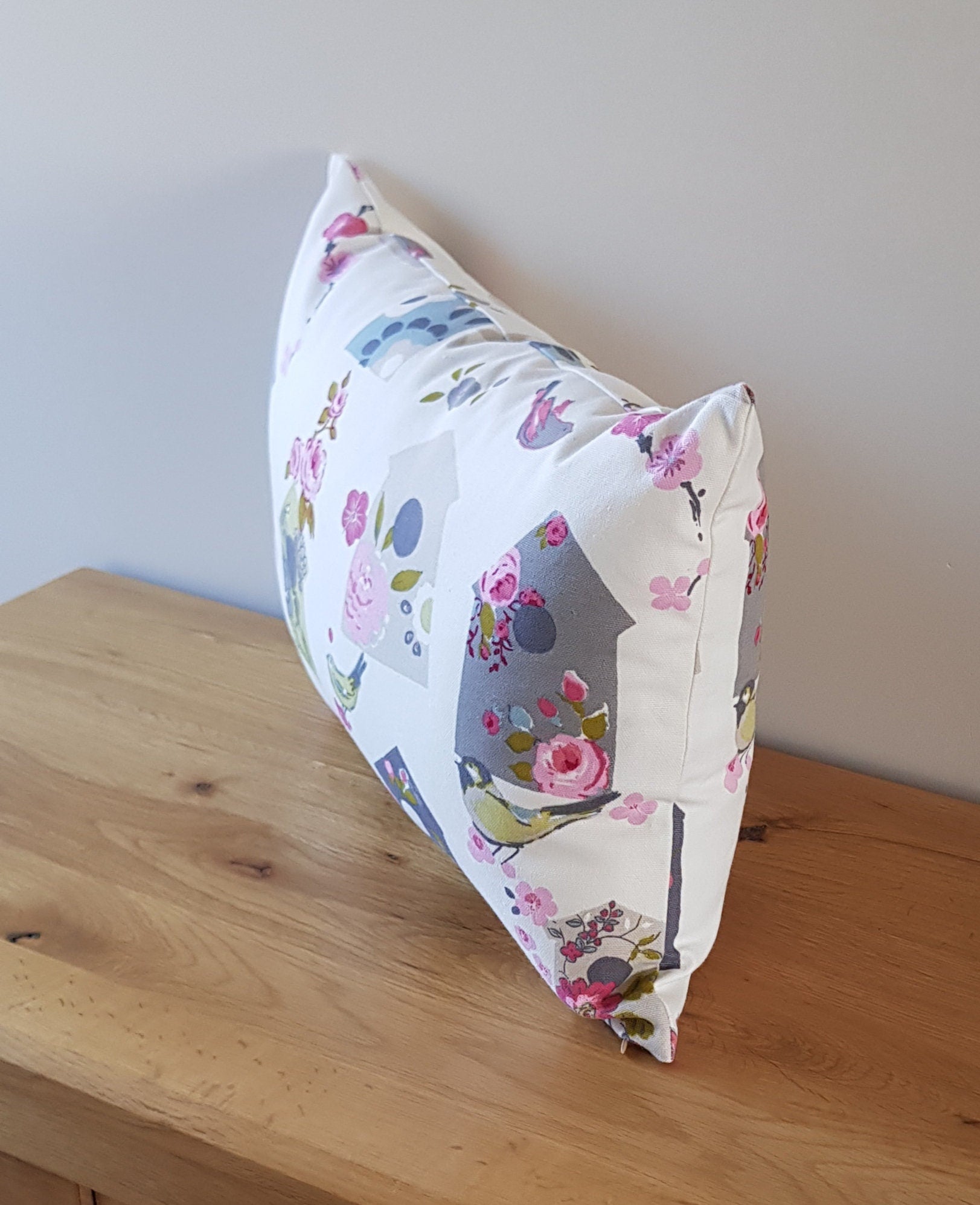 Handmade Birdhouse Cushion : Clarke and Clarke Cotton Fabric