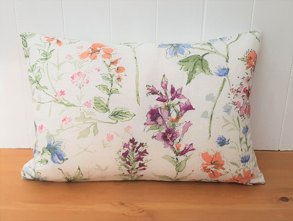 Laura Ashley Wild Meadow Cushion, Handmade with a Zip Fastening.