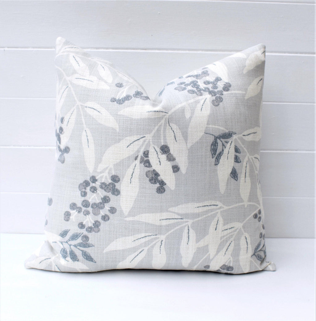 Laura Ashley Silver Cushion : Handmade in Greendale Fabric