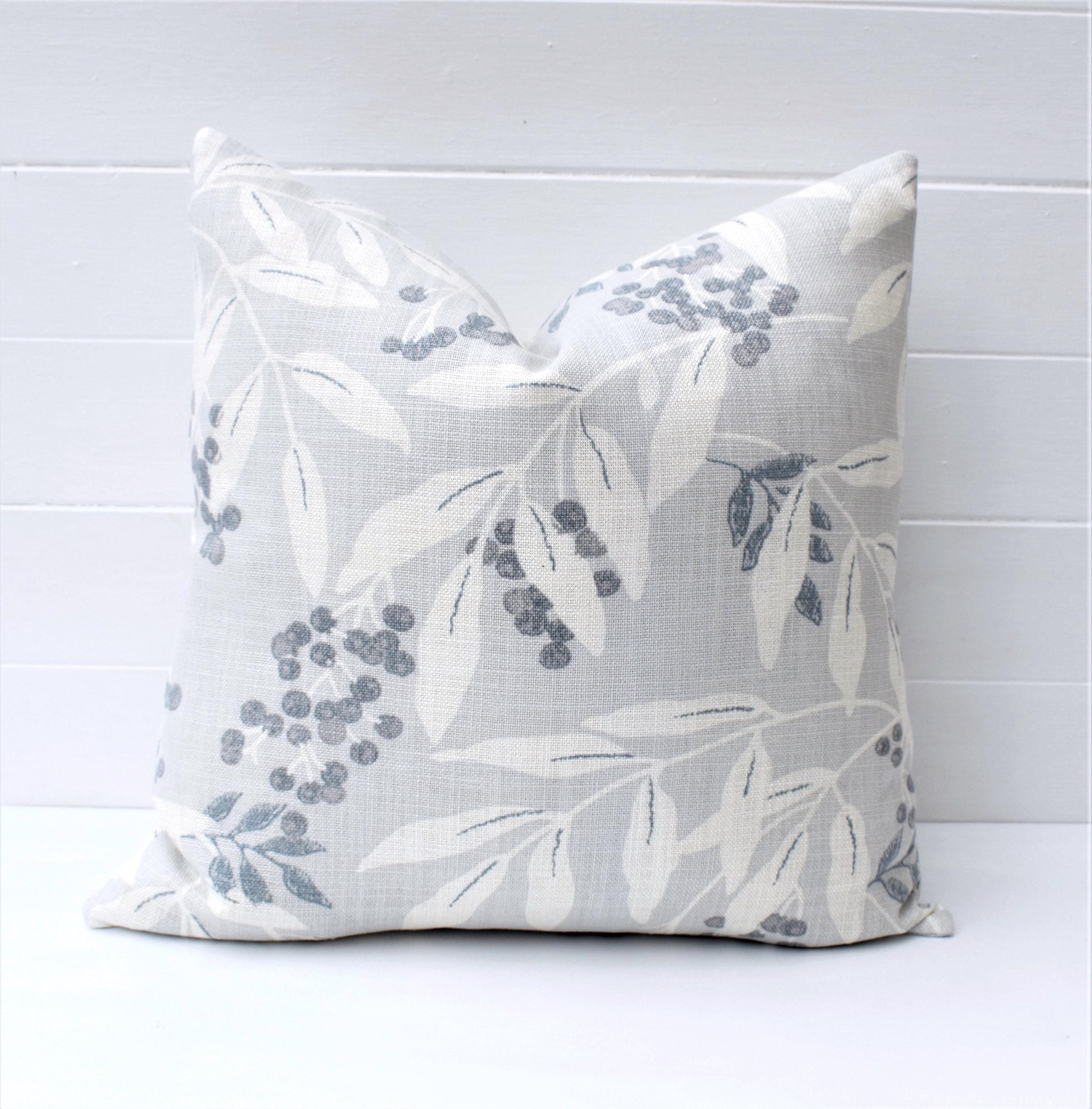 Laura Ashley Silver Cushion : Handmade in Greendale Fabric