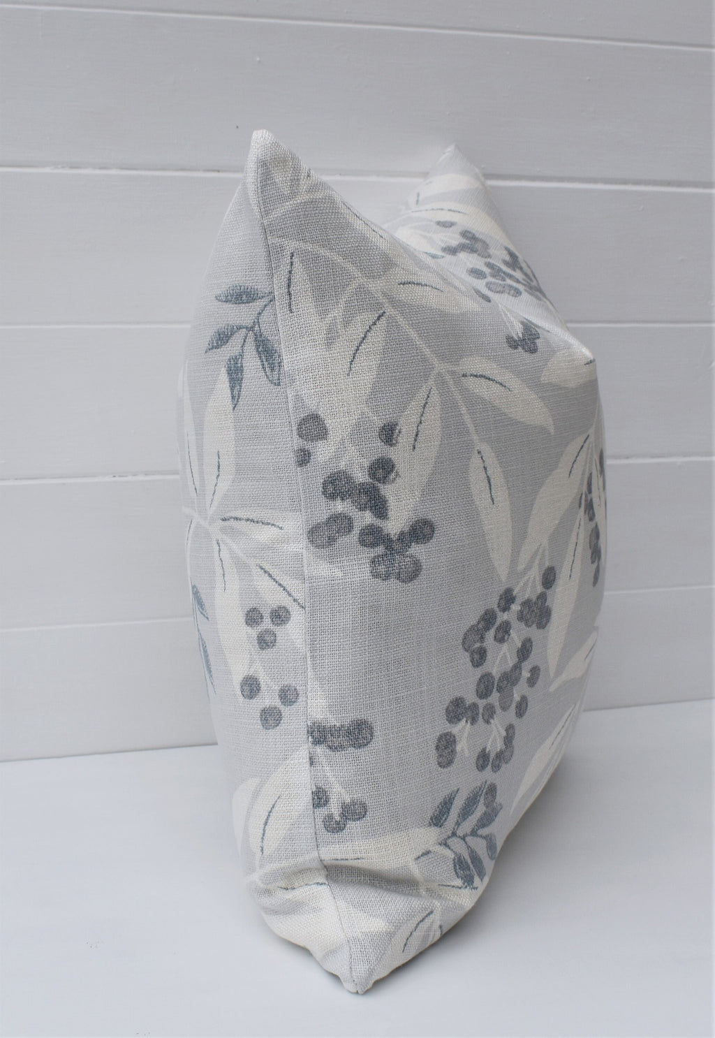 Laura Ashley Silver Cushion : Handmade in Greendale Fabric