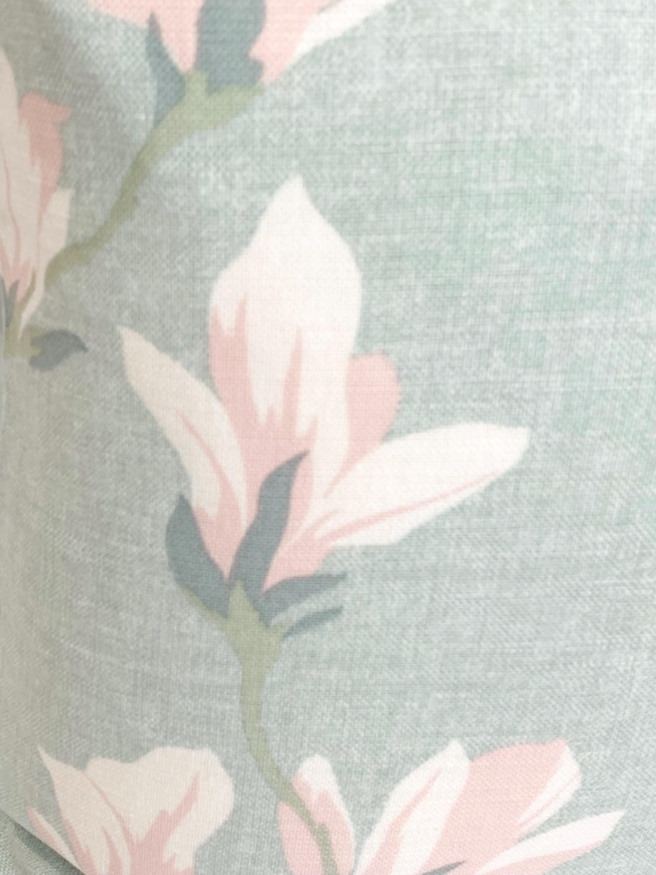 Laura Ashley Magnolia Duck Egg Cushion: Handmade with a Zip Fastening