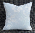 Laura Ashley Josette Cushion : Pale Blue Seaspray Floral Pillow, Handmade with Zip Closure