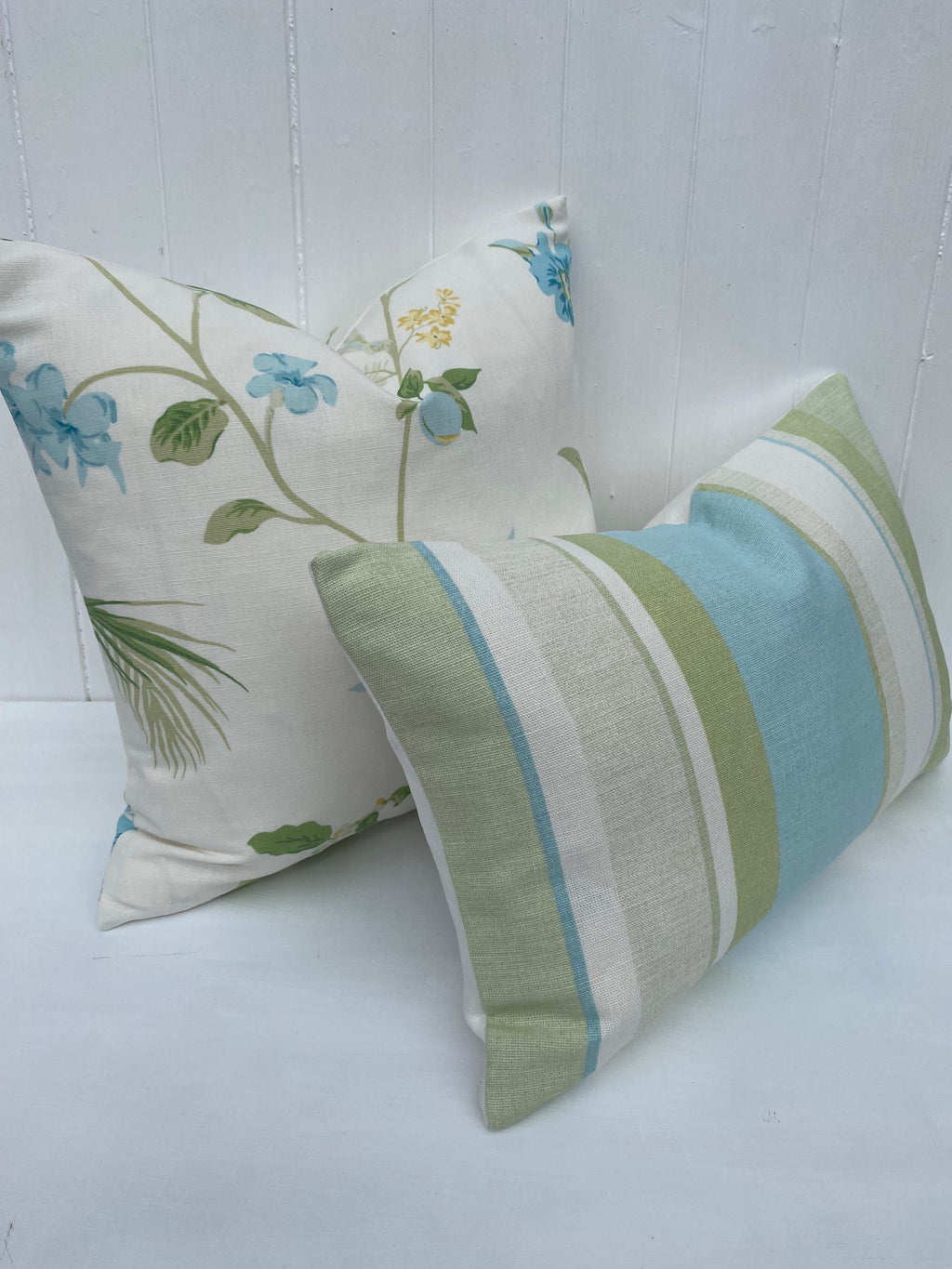 Laura Ashley Floral Orchard Apple Cushion, Floral Fabric both sides, Handmade with a Zip Fastening
