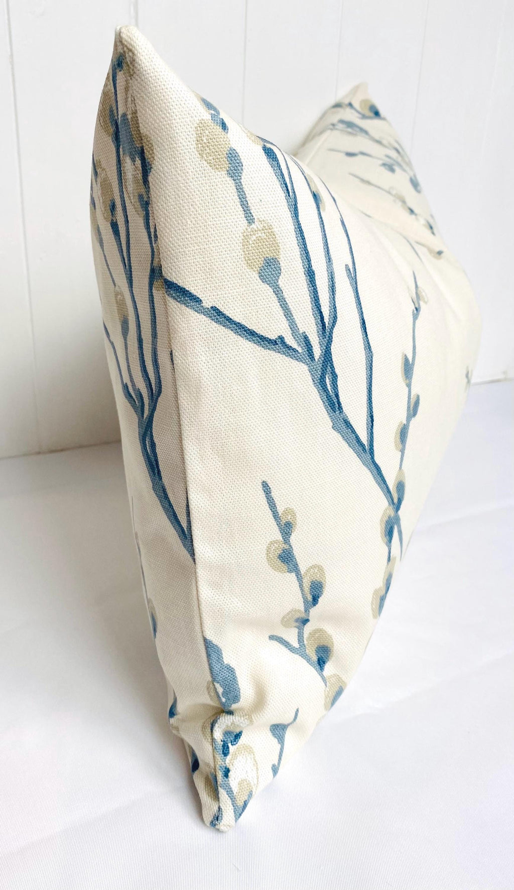 Laura Ashley Pussy Willow Blue Seaspray Cushion : Handmade with a Zip Fastening