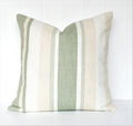 Laura Ashley Awning Stripe Hedgerow Cushion, Handmade to order therefore stripe position may vary to photos.