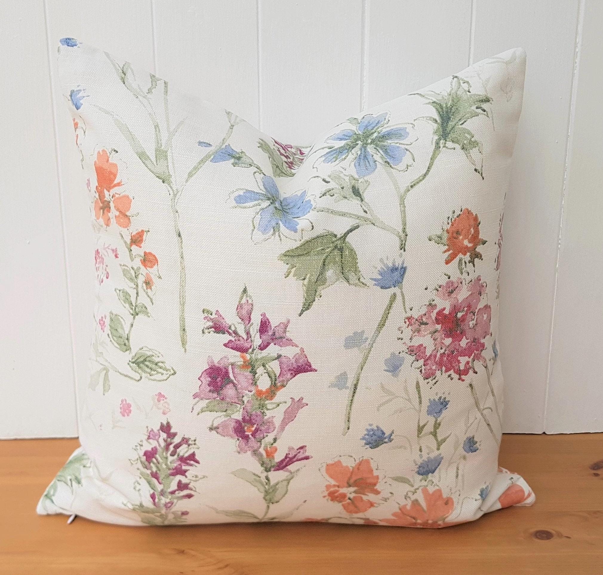 Laura Ashley Wild Meadow Sienna Cushion, with Zip Closure 16"