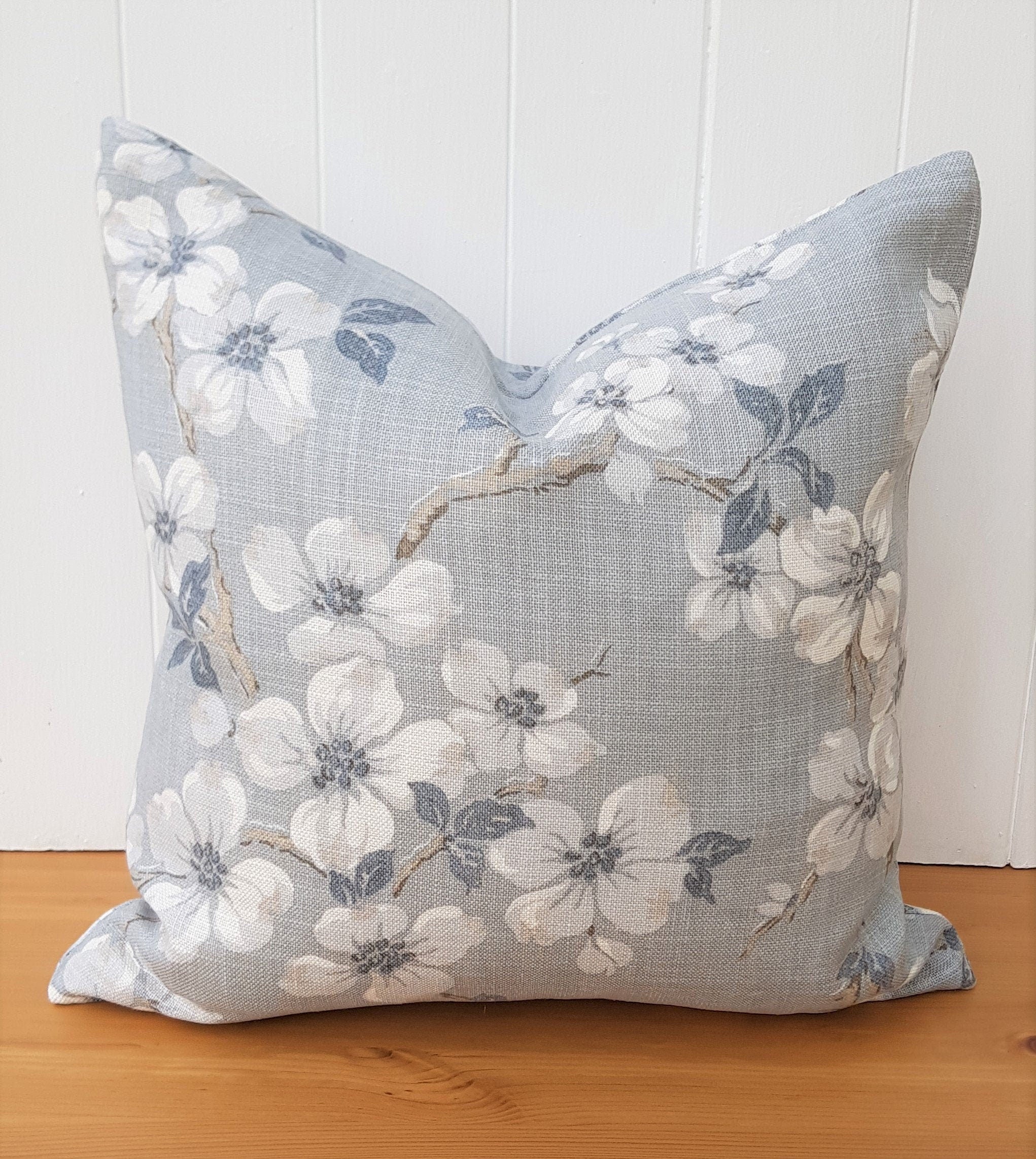 Handmade Laura Ashley Cushion : Iona Slate Grey on both sides with Zip Closure