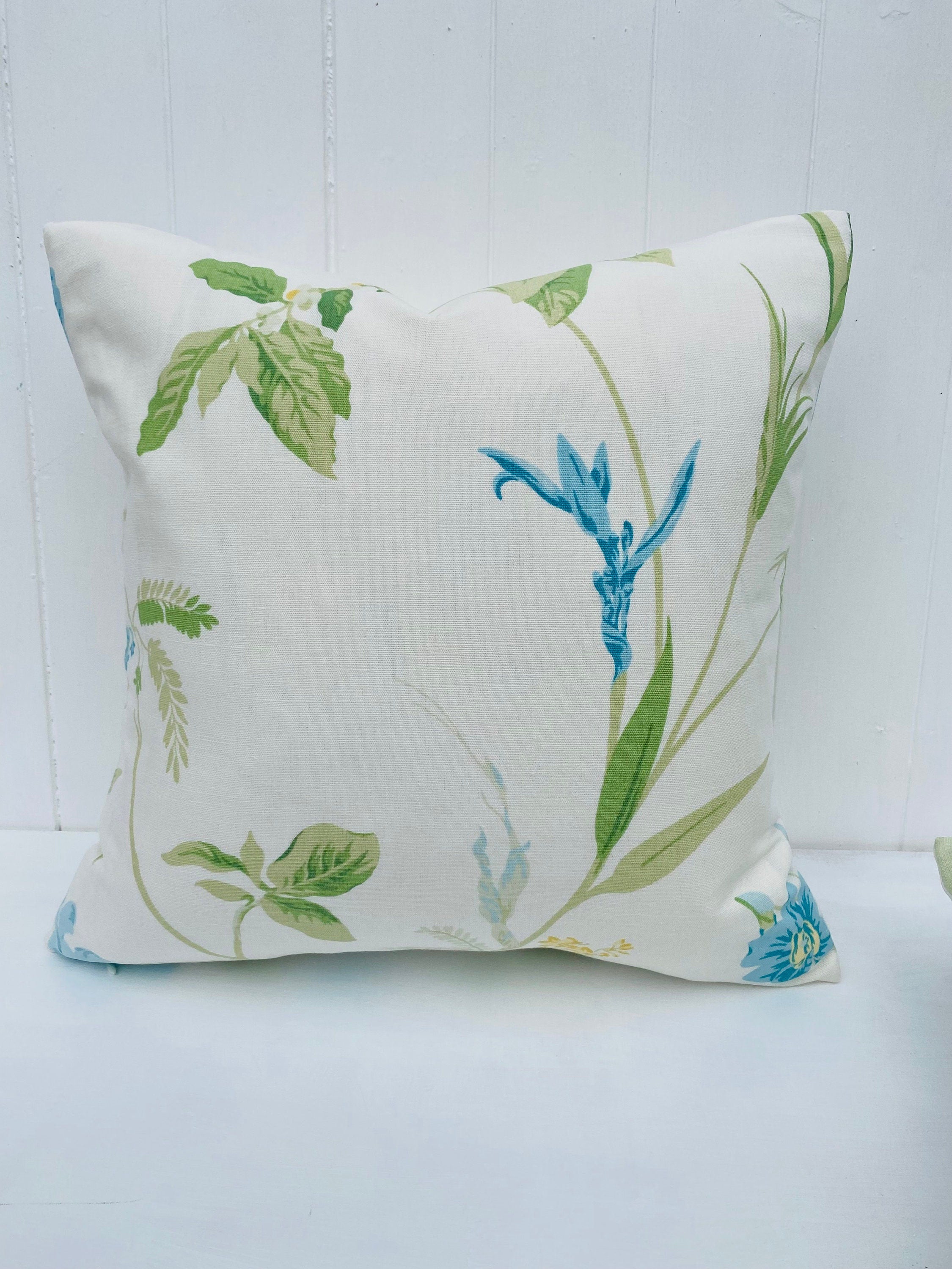 Laura Ashley Floral Orchard Apple Cushion, Floral Fabric both sides, Handmade with a Zip Fastening