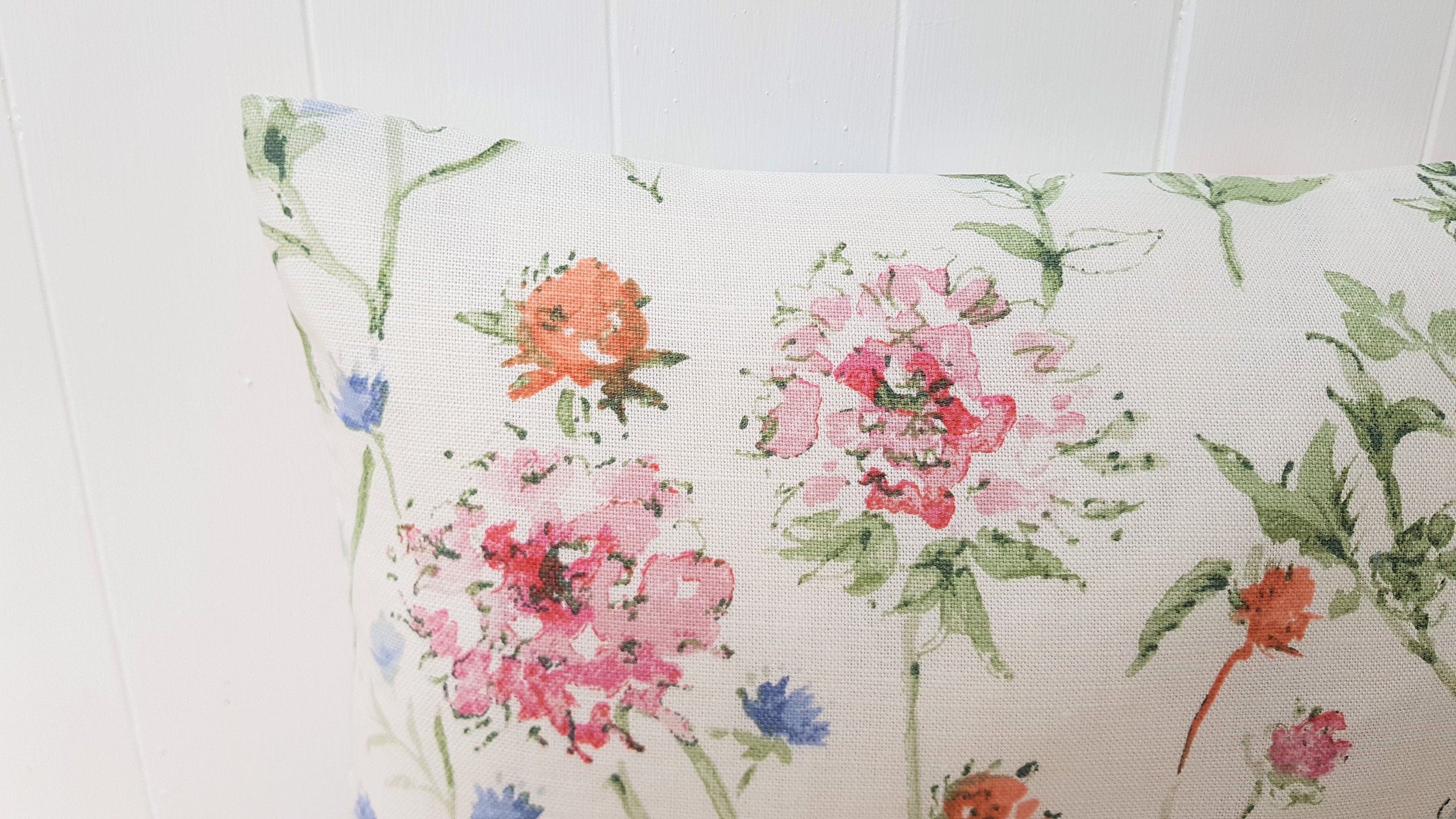 Laura Ashley Wild Meadow Cushion, Handmade with a Zip Fastening.