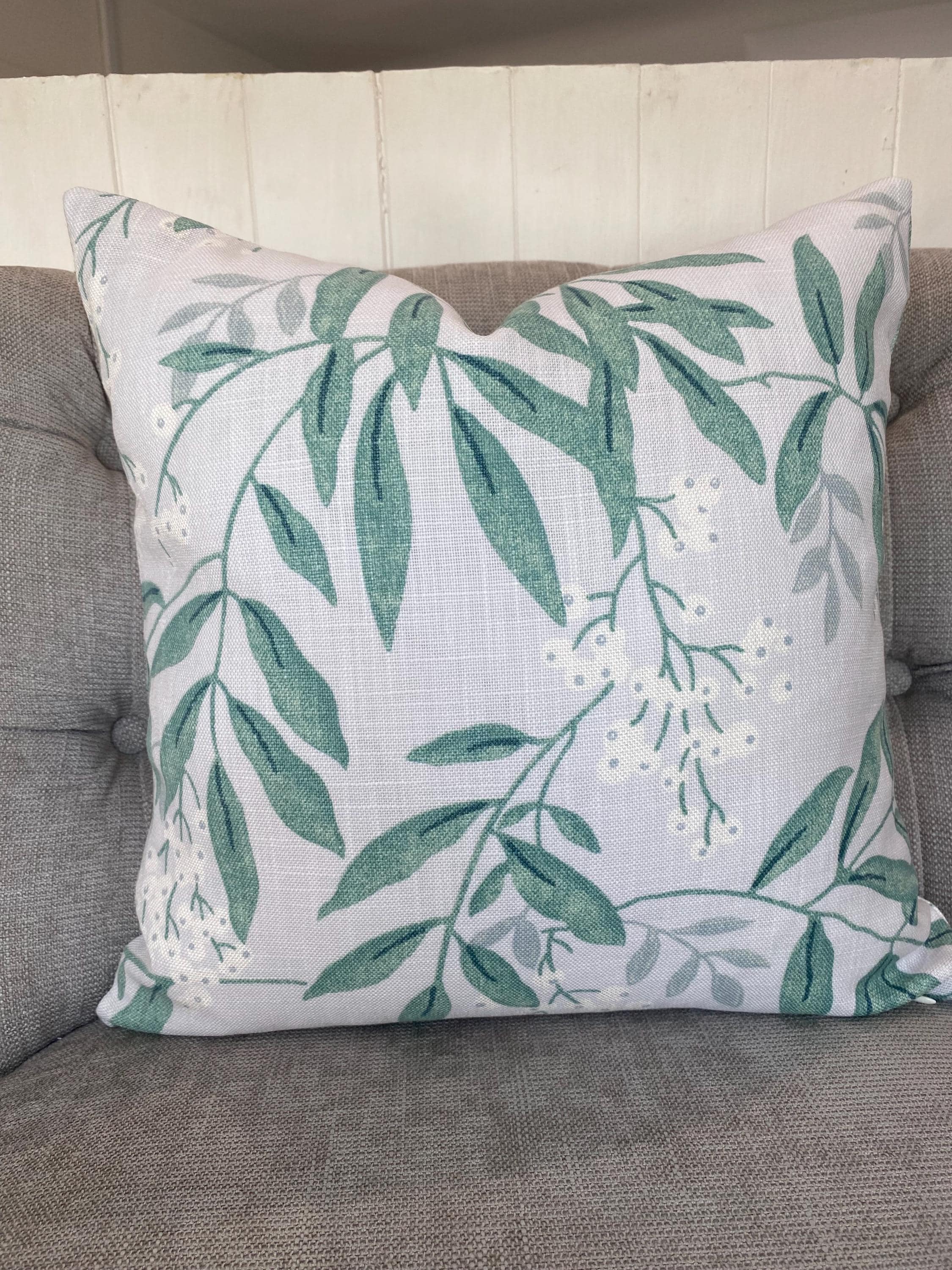 Laura Ashley Greendale Cushion: Handmade with pattern on both sides, 16"