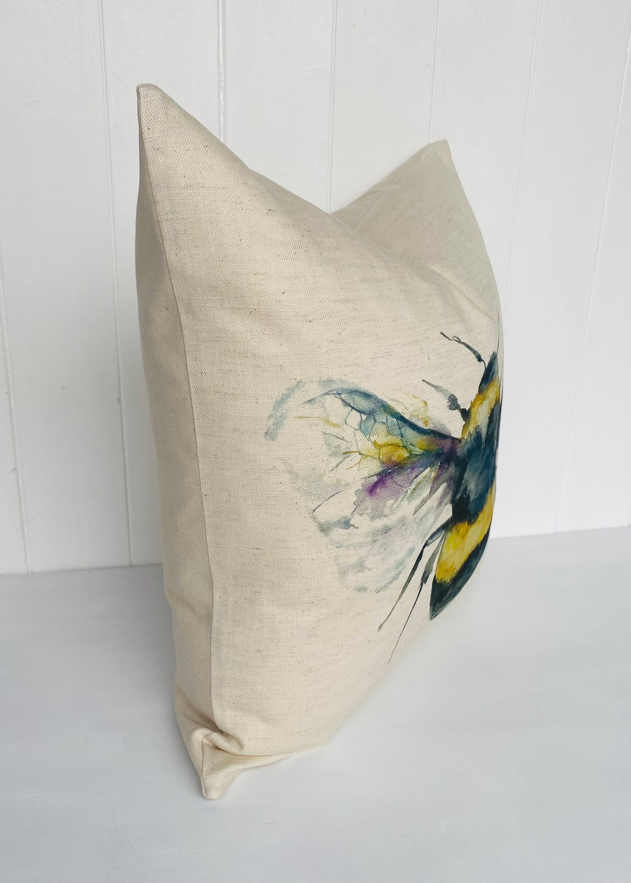 Voyage Maison Bee Cushion, Handmade and backed with Organic Cotton Fabric with a zip fastening