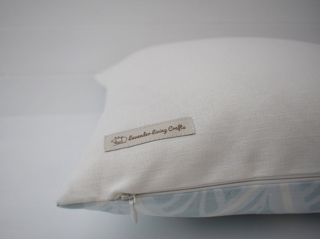 Laura Ashley Florin Duck Egg Cushion, Handmade with a Zip Fastening