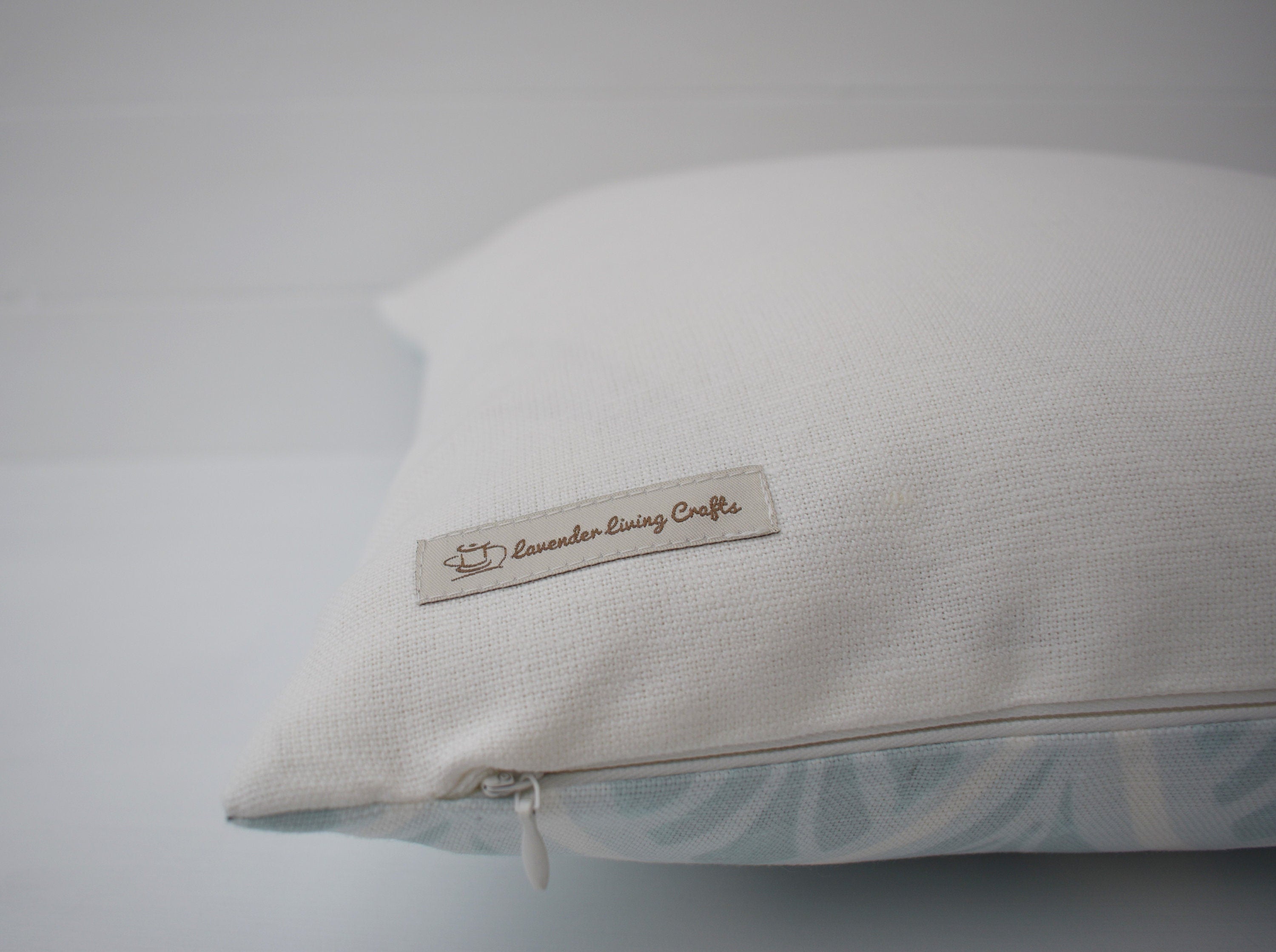 Laura Ashley Florin Duck Egg Cushion, Handmade with a Zip Fastening