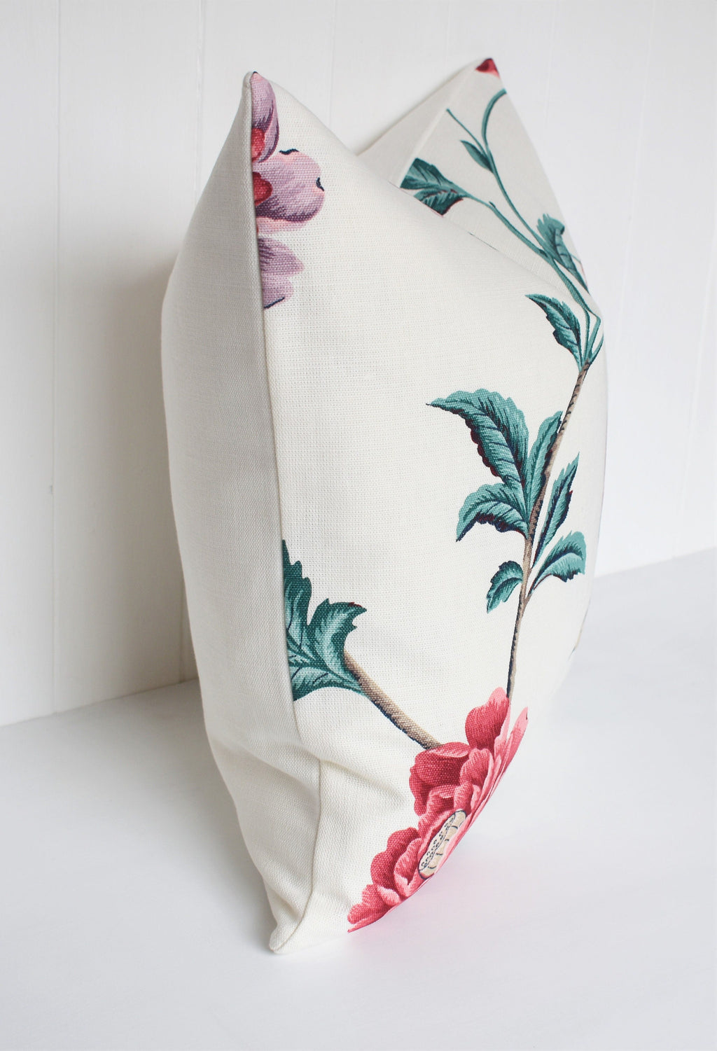 Laura Ashley Elveden Cranberry Bird Cushion: Handmade with a Zip Fastening.