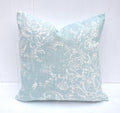 Laura Ashley Maddox Duck Egg Cushion : Handmade with Pattern on both sides and zip fastening, 16"