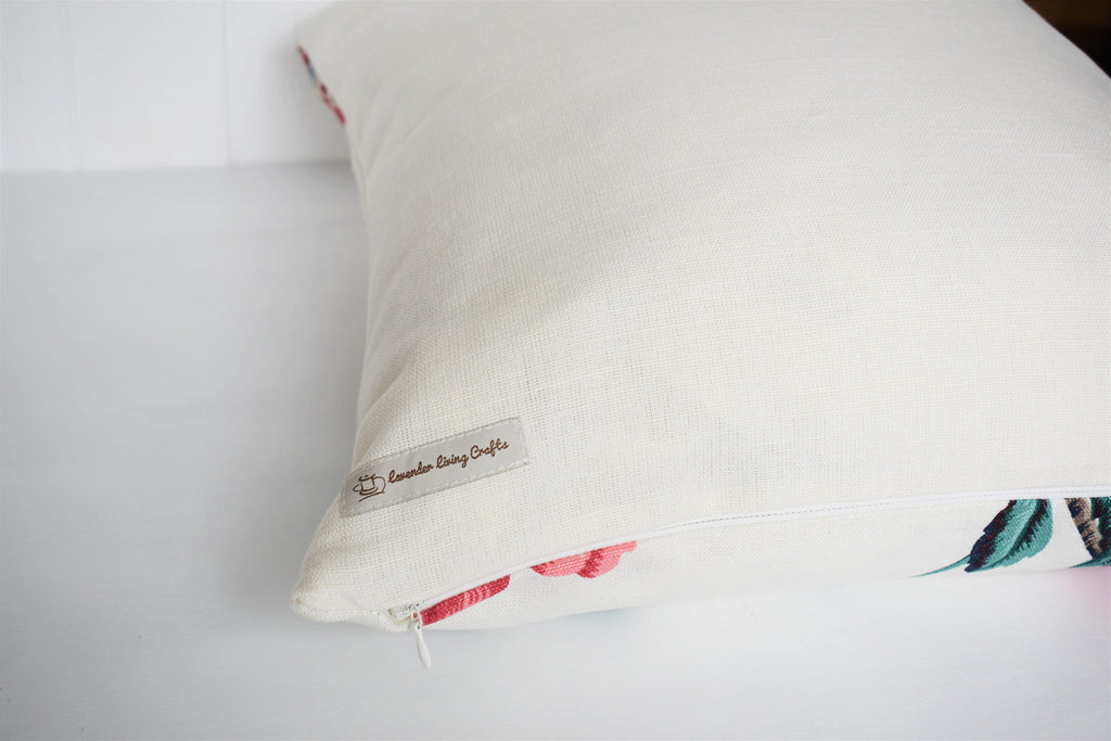 Laura Ashley Elveden Cranberry Cushion, Handmade with a Zip Fastening